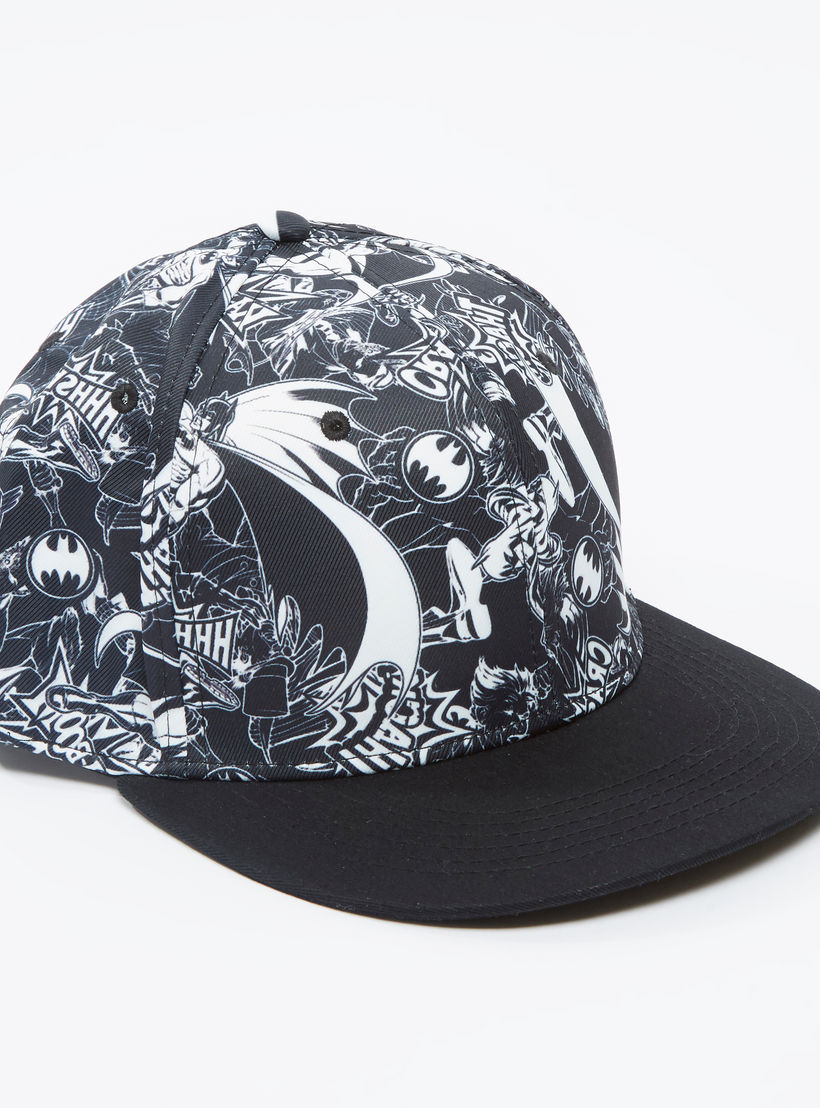 Batman Printed Cap with Snap Closure-men-caps-image-1