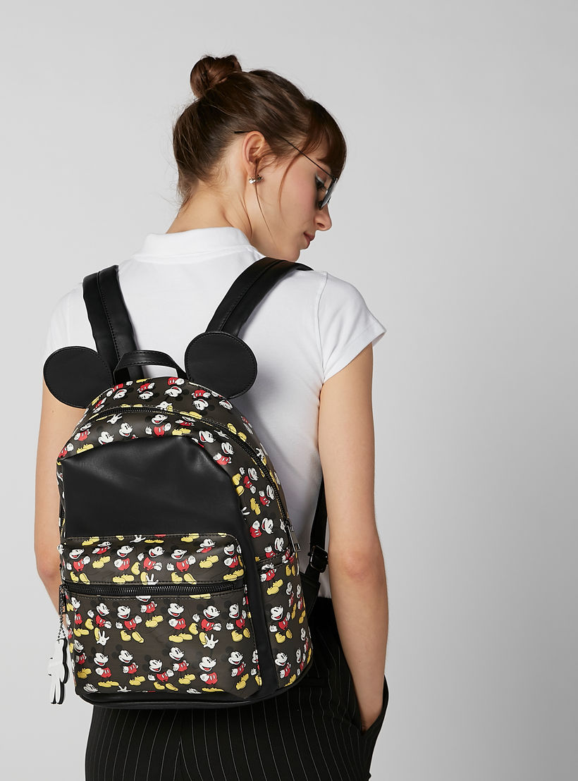 شنطة ظهر بحمّالات قابلة للتعديل وسحّاب إغلاق وطبعات ميكي ماوس-women-bagsandwallets-handbags-image-4