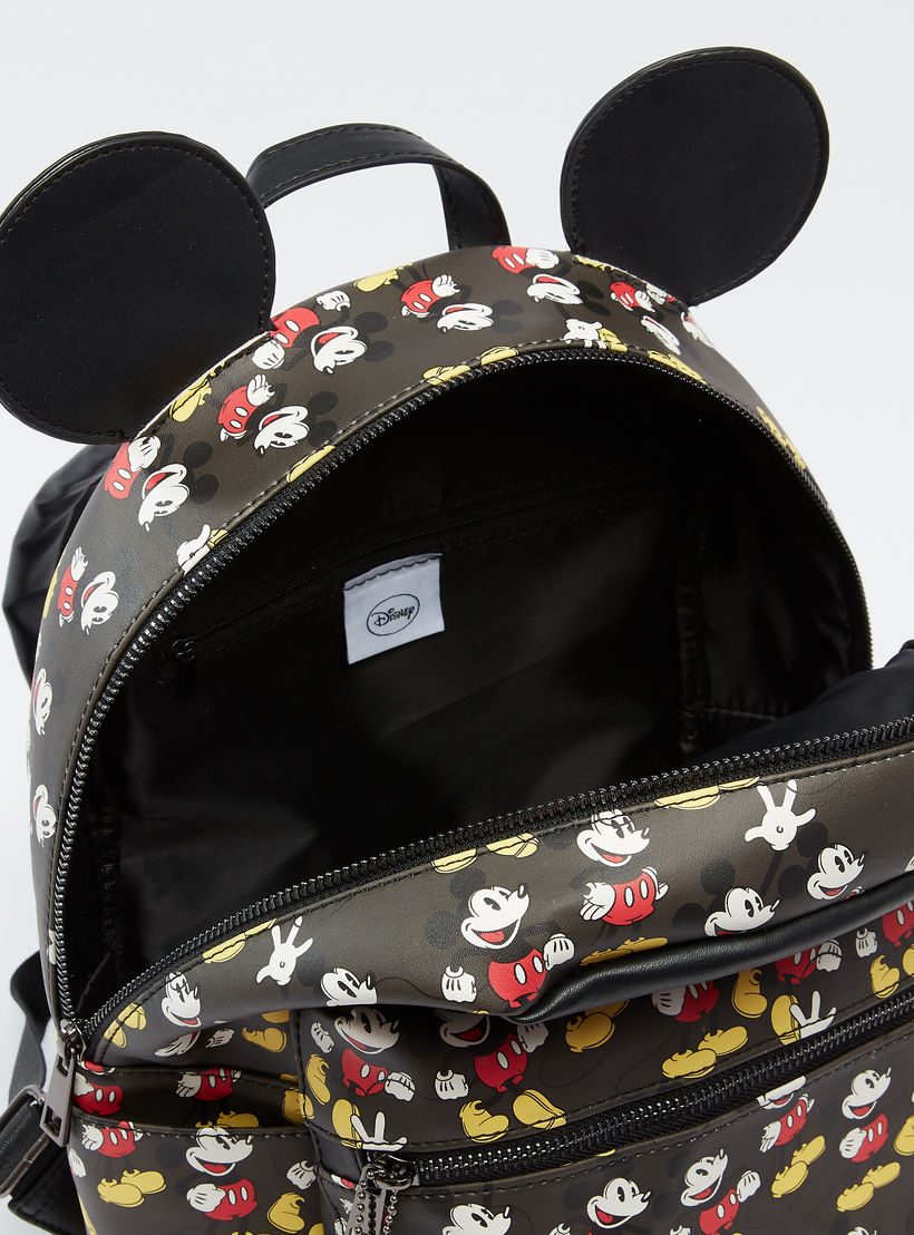 شنطة ظهر بحمّالات قابلة للتعديل وسحّاب إغلاق وطبعات ميكي ماوس-women-bagsandwallets-handbags-image-1