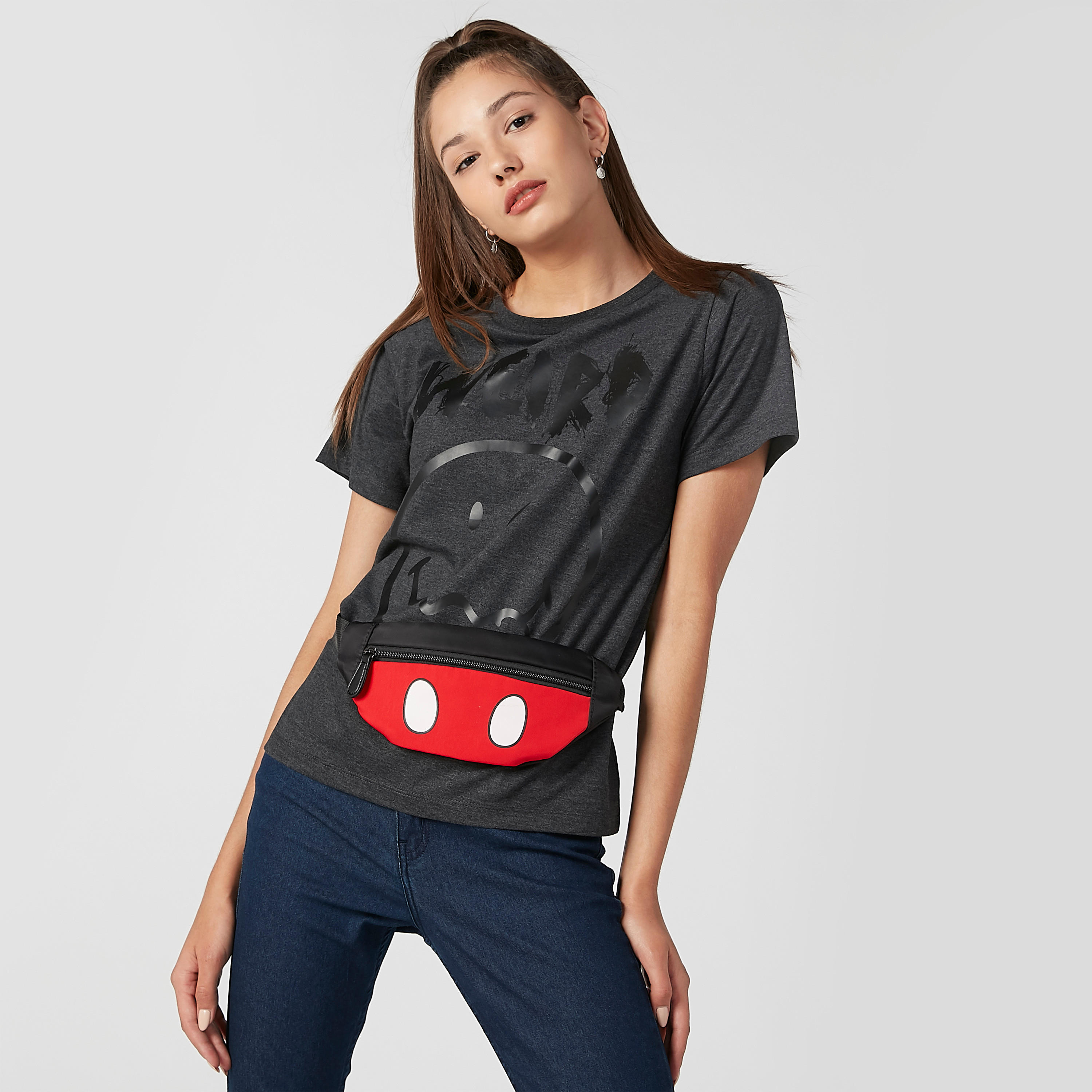 Mickey Mouse Printed Fanny Pack with Adjustable Strap-women-bagsandwallets-handbags-image-2