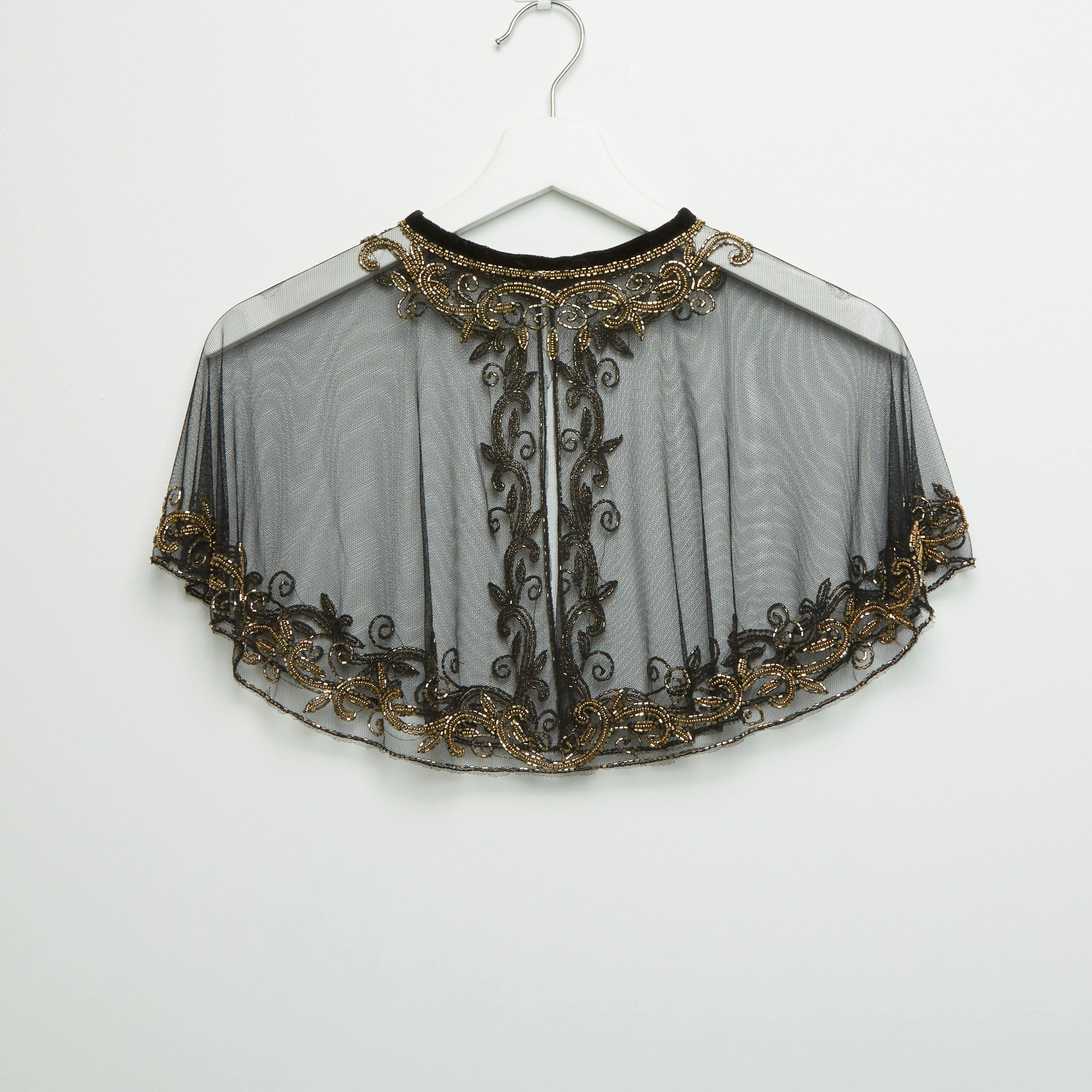 وشاح عقد بارز الملمس للحفلات بتفاصيل خرز-women-clothingaccessories-scarves-image-1