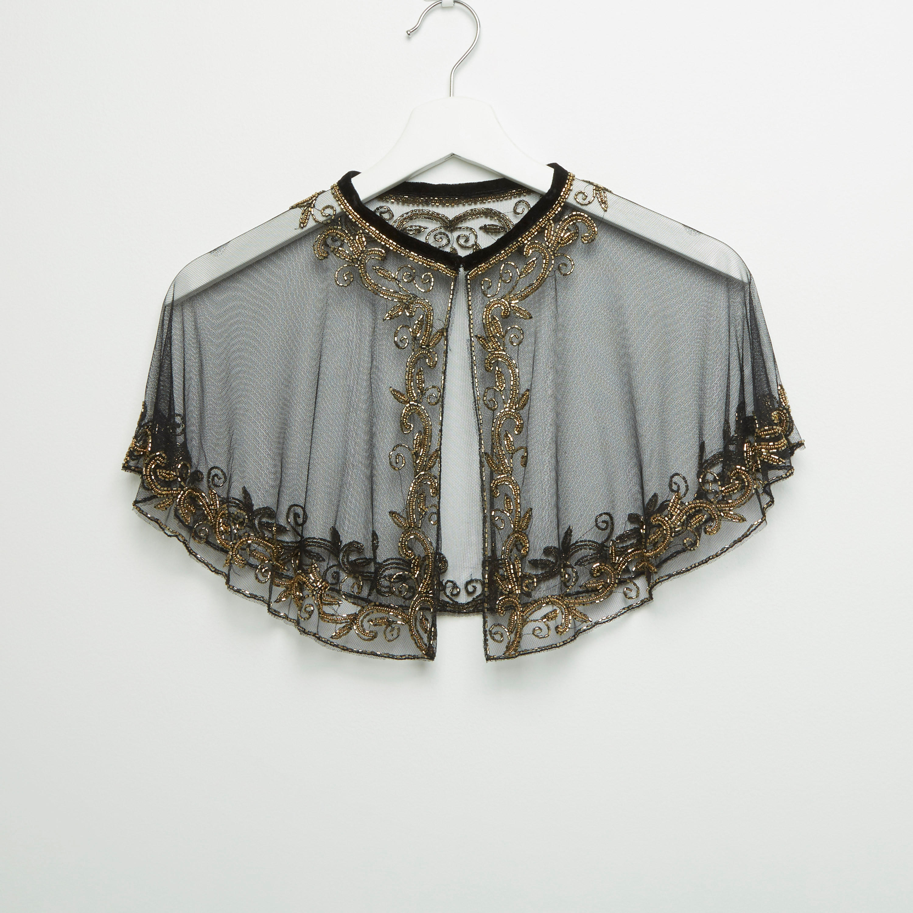 وشاح عقد بارز الملمس للحفلات بتفاصيل خرز-women-clothingaccessories-scarves-image-3
