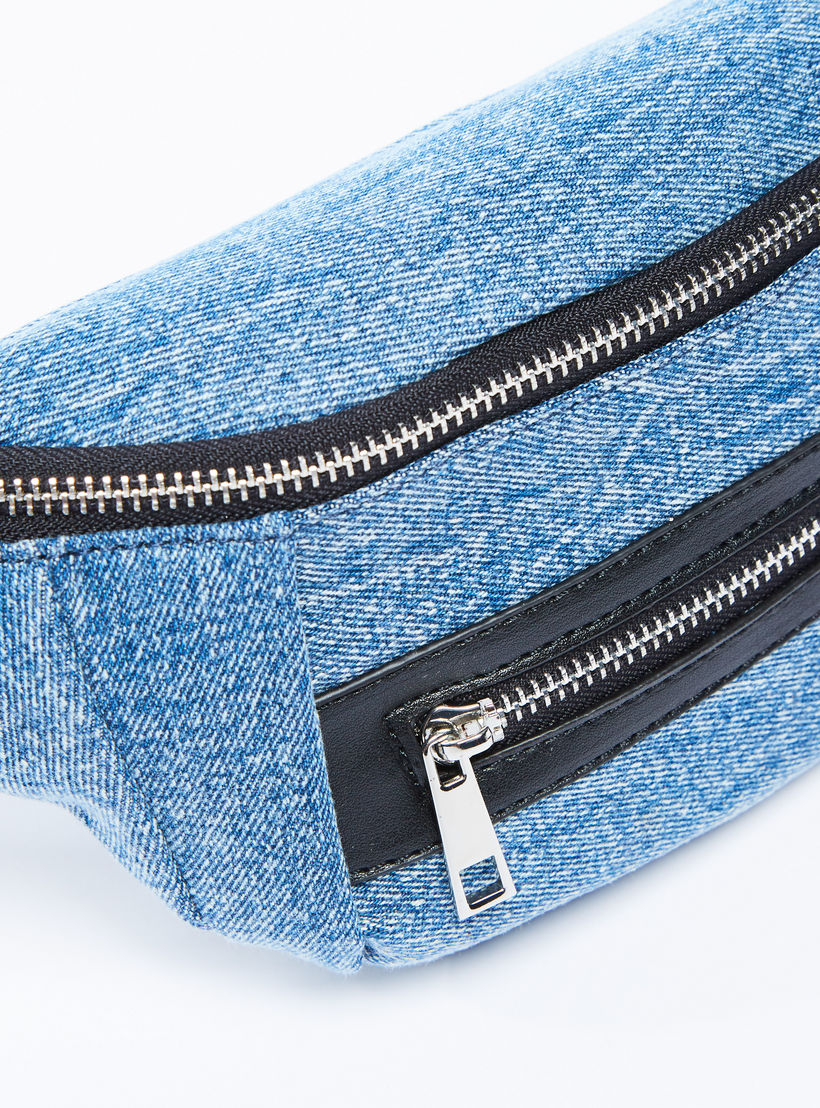 شنطة خصر بارزة الملمس بحزام قابل للتعديل ومشبك إغلاق-women-bagsandwallets-handbags-image-3