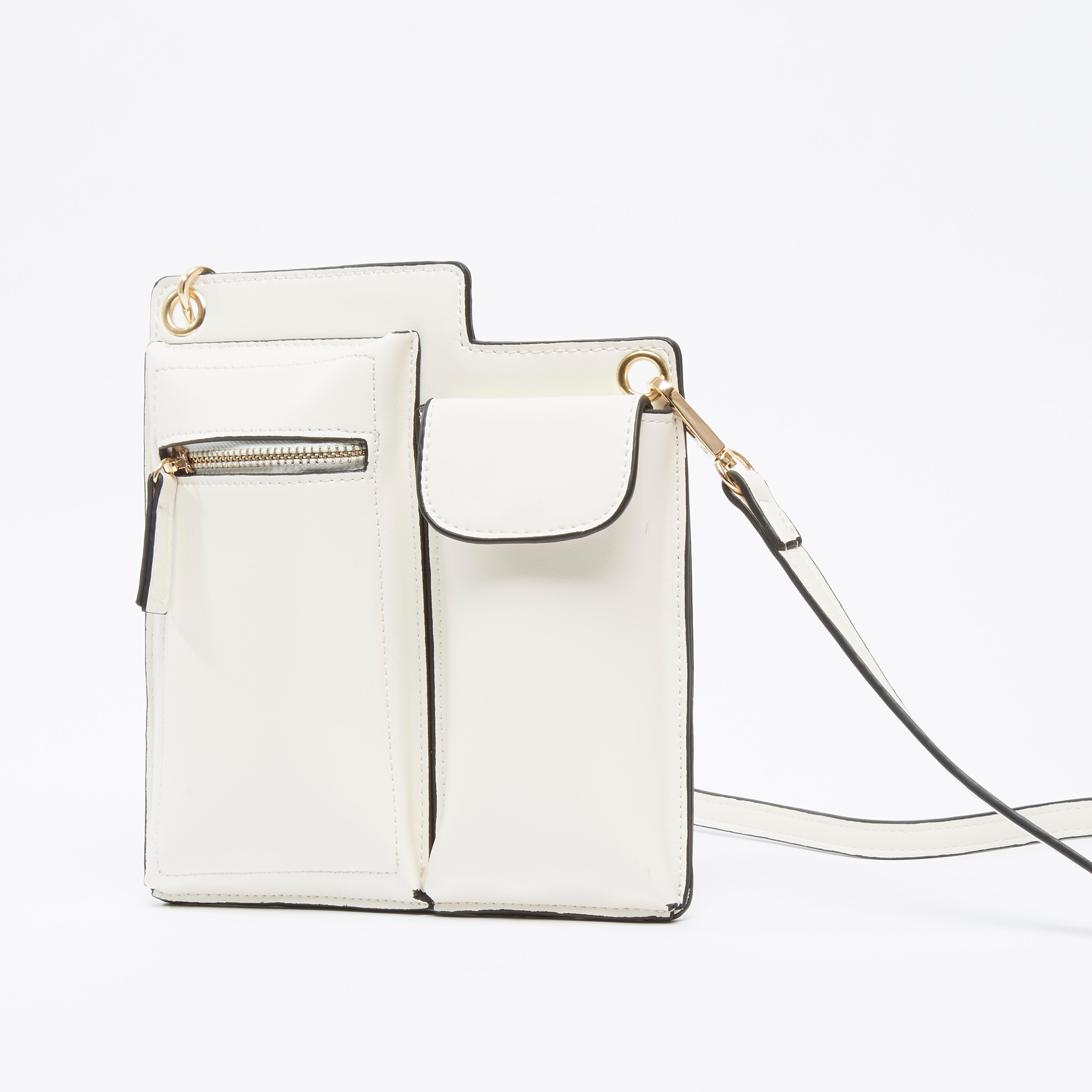 Plain Crossbody Bag with Adjustable Strap and Zip Closure-women-bagsandwallets-handbags-image-1