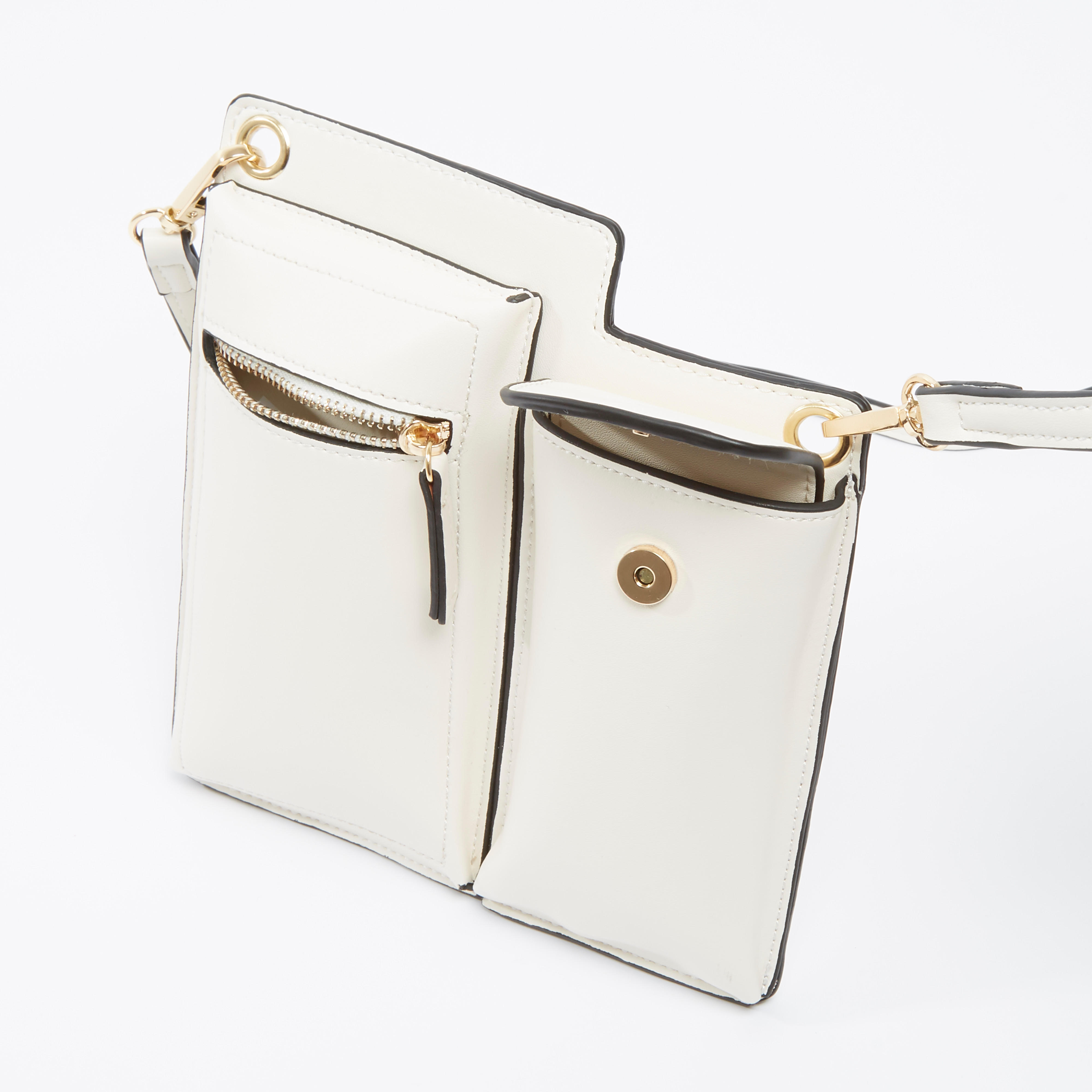 Plain Crossbody Bag with Adjustable Strap and Zip Closure-women-bagsandwallets-handbags-image-4