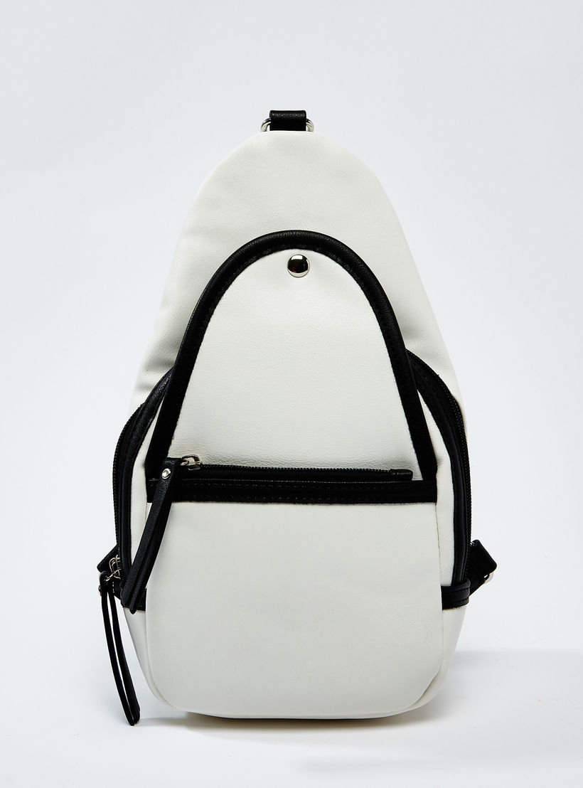 Plain Crossbody Bag with Zip Closure and Adjustable Straps-women-bagsandwallets-handbags-image-1