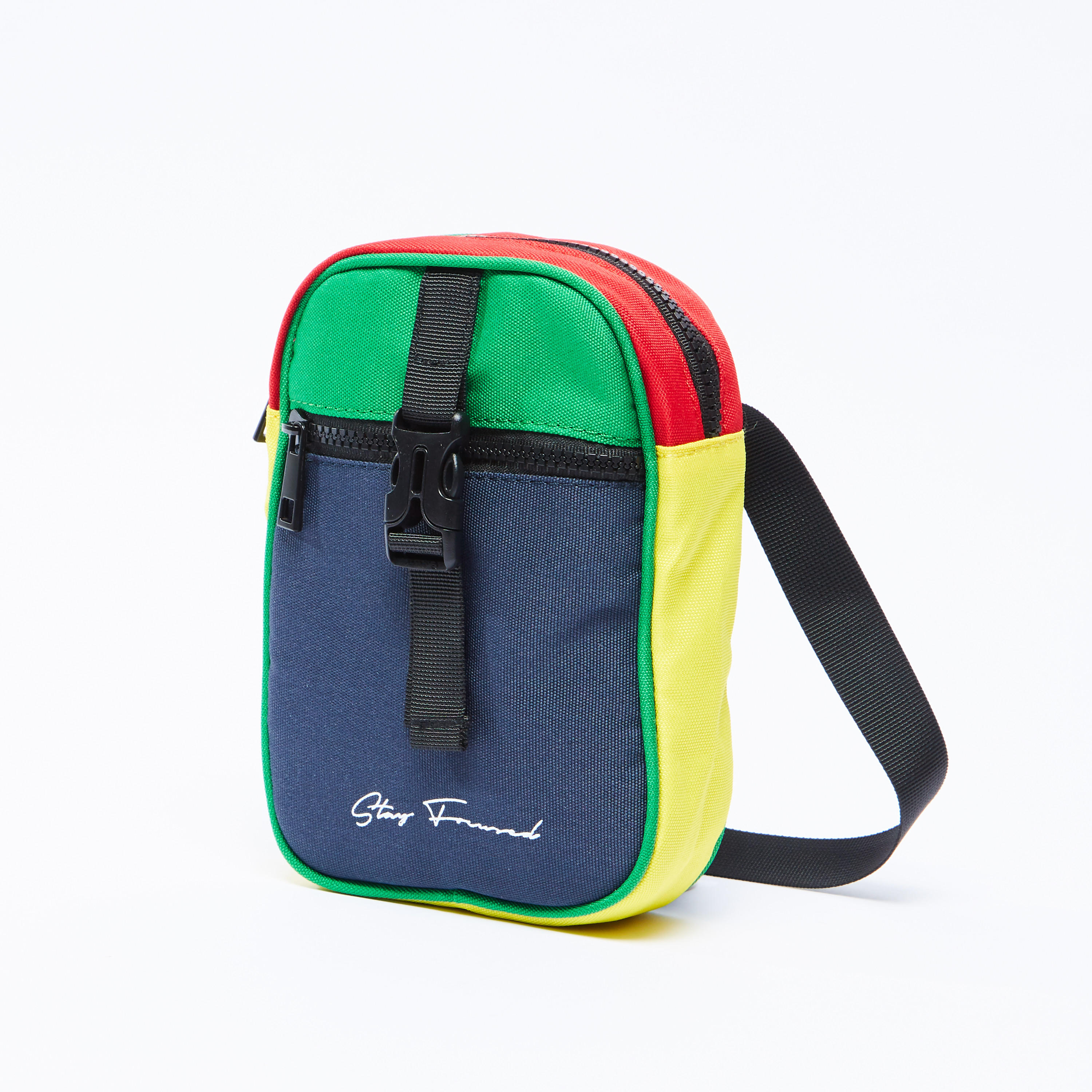 Colour Block Messenger Bag with Adjustable Strap and Zip Closure-men-bags-image-1