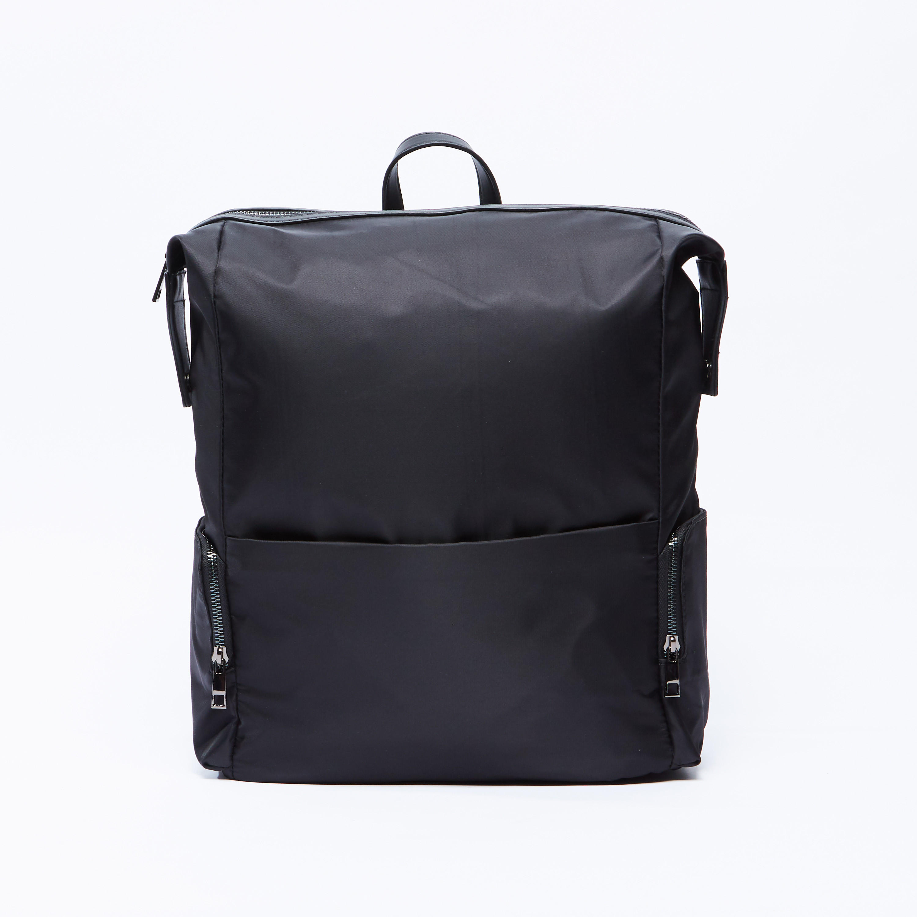شنطة ظهر سادة بسحّاب إغلاق وحمّالات كتف قابلة للتعديل-men-bags-image-5