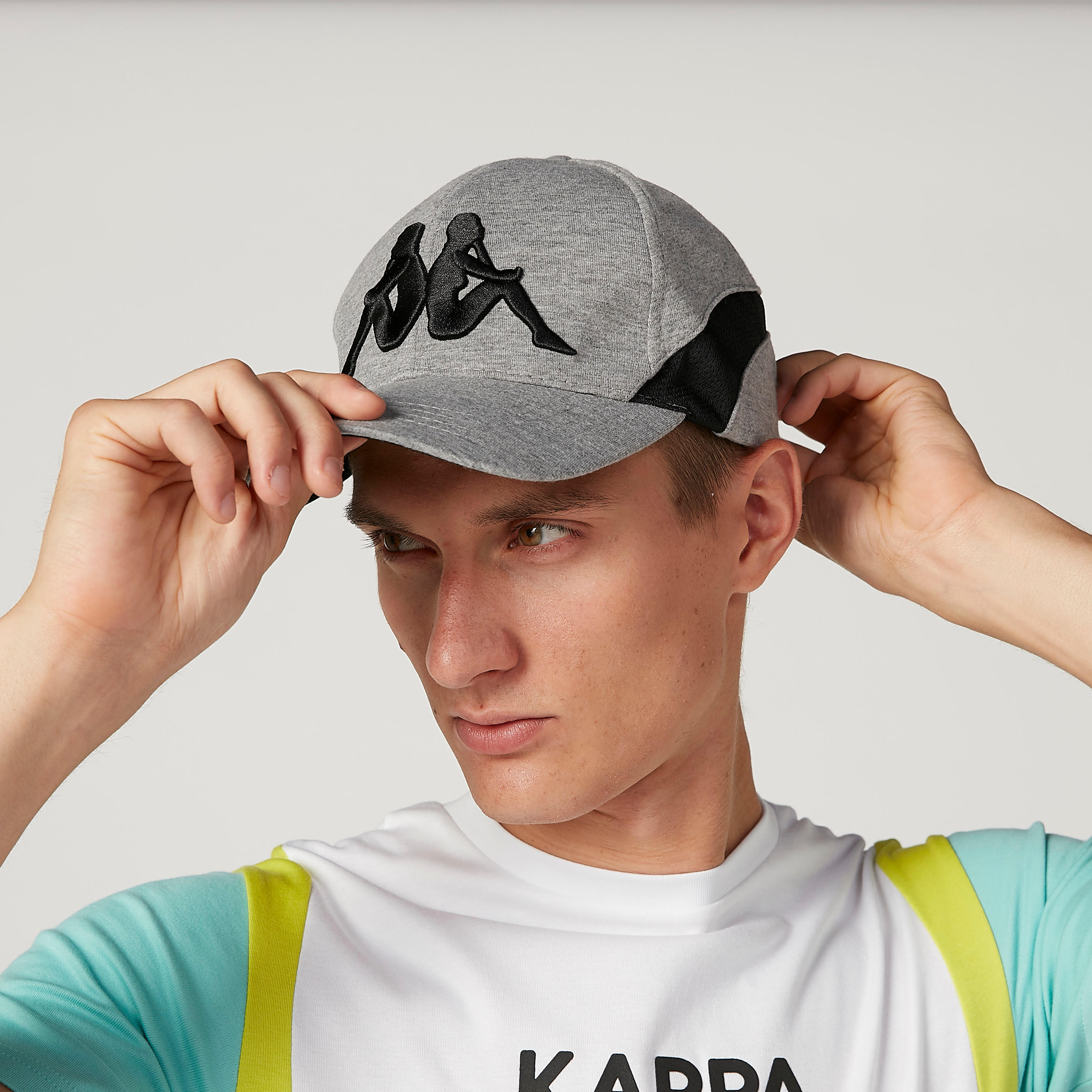 Kappa Textured Cap with Snap Closure-men-caps-image-2