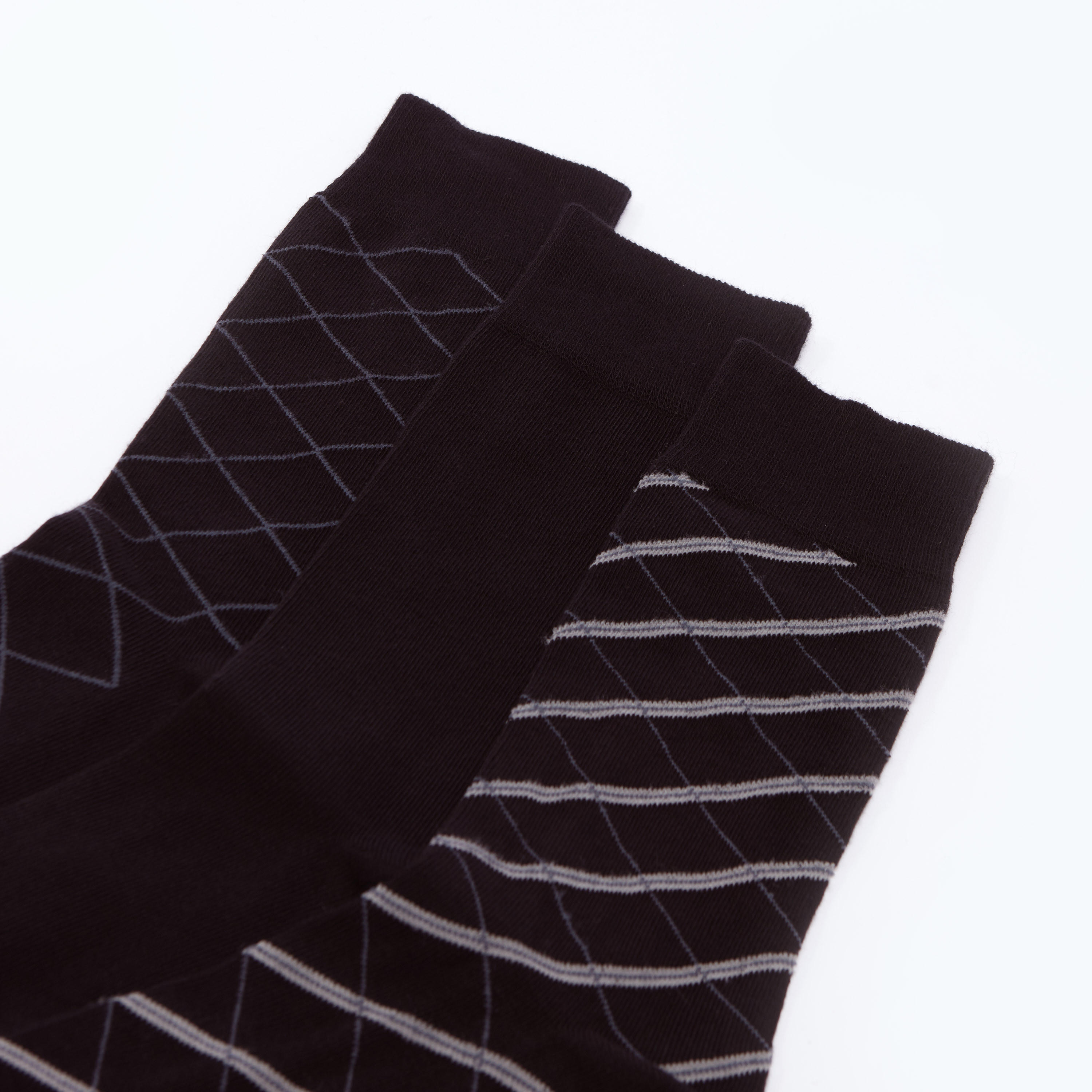 جوارب بارزة الملمس بطول ربلة الساق - طقم من 3 أزواج-men-socks-image-2