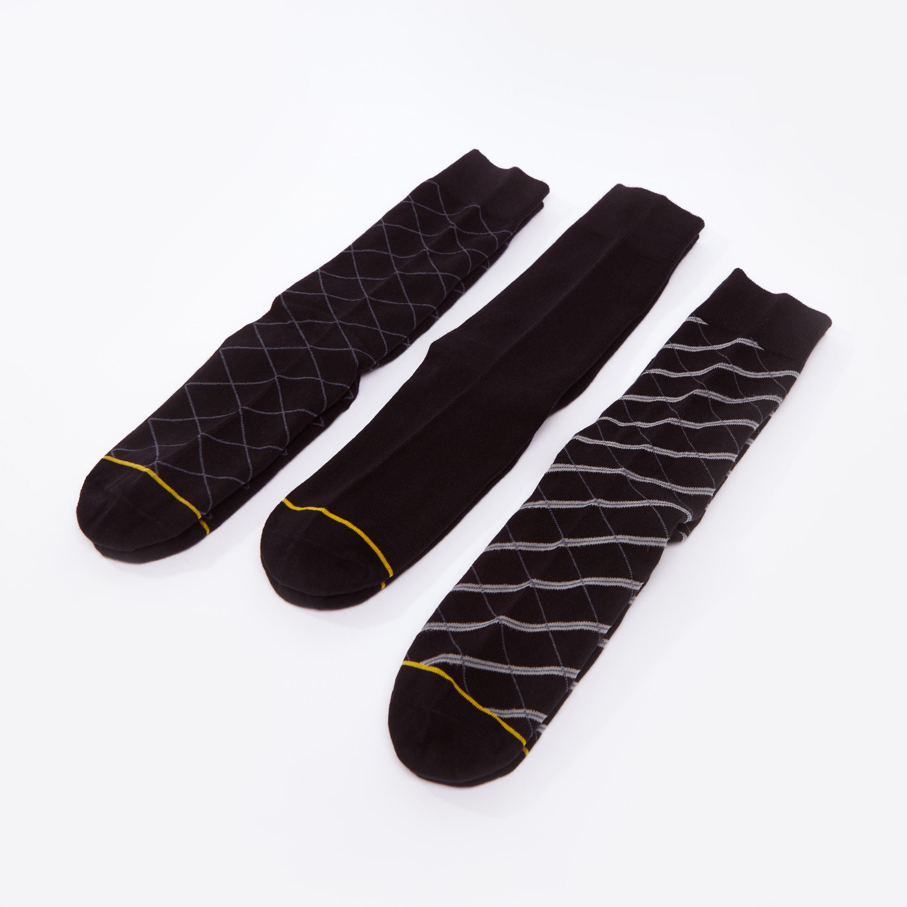 جوارب بارزة الملمس بطول ربلة الساق - طقم من 3 أزواج-men-socks-image-3