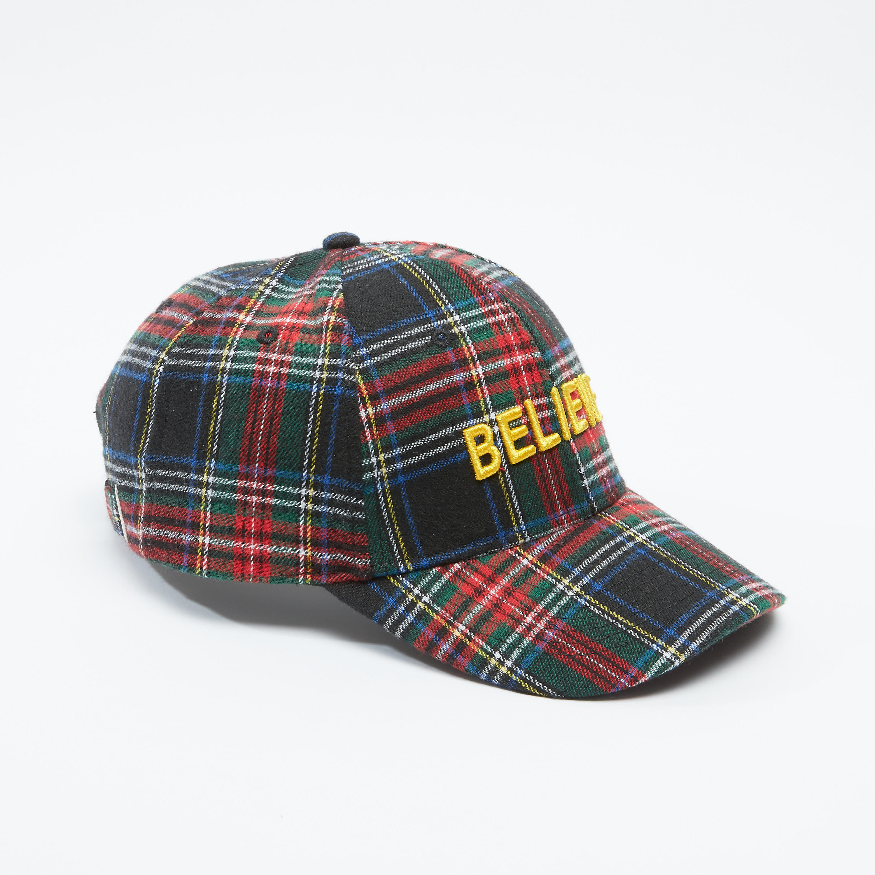 Chequered Cap with Plate Buckle Closure-men-caps-image-1