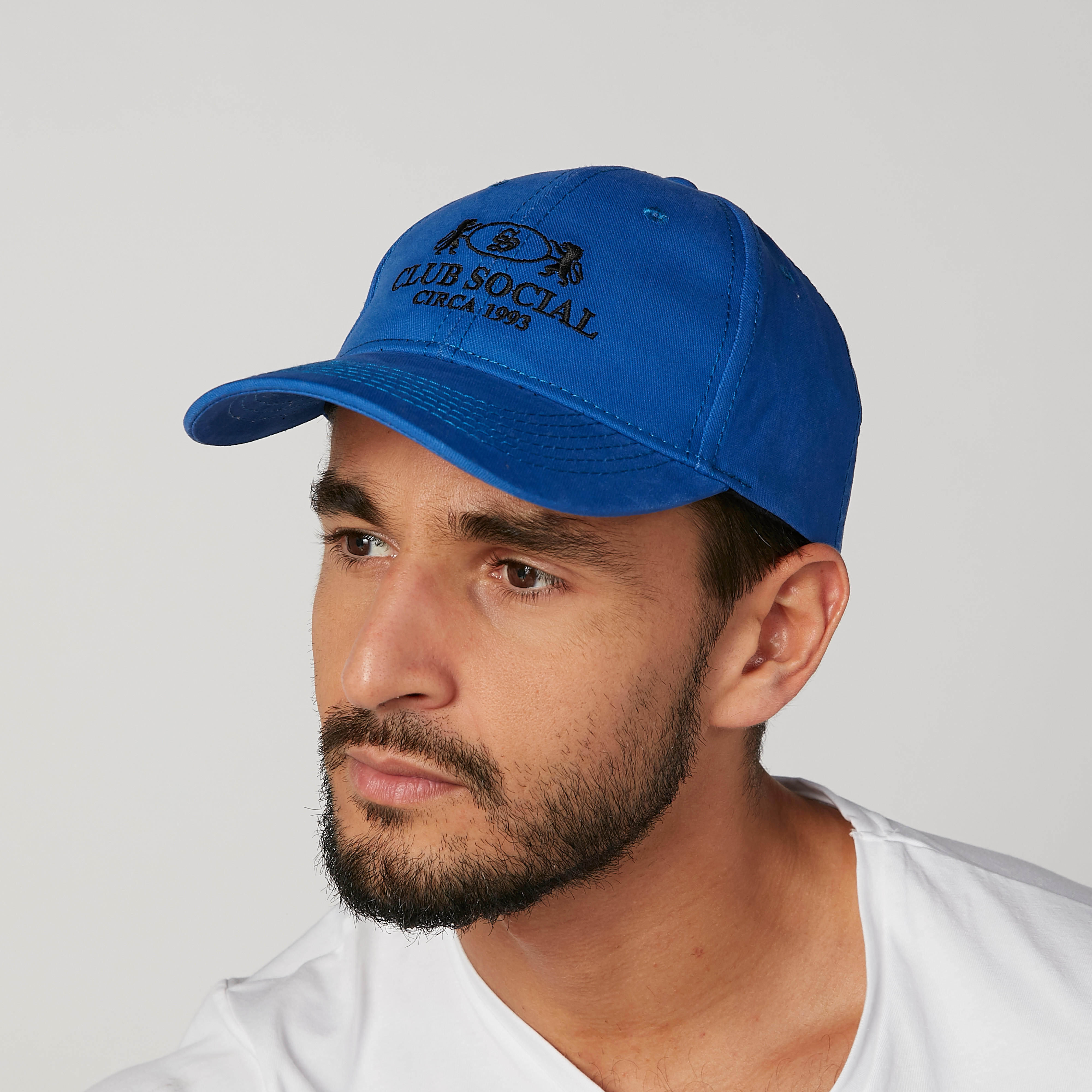 Textured Cap with Plate Buckle Closure-men-caps-image-2