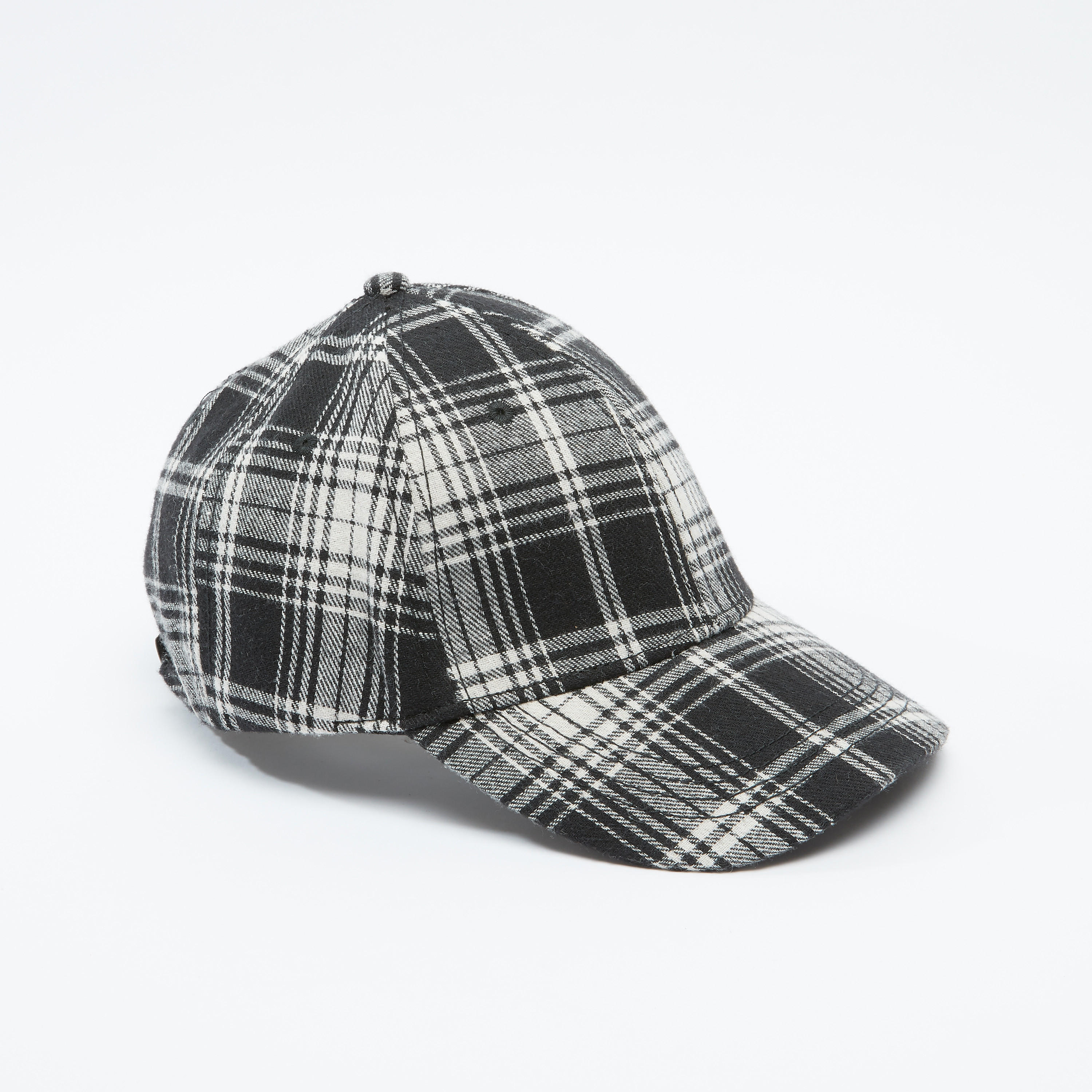 Chequered Cap with Plate Buckle Closure-men-caps-image-1