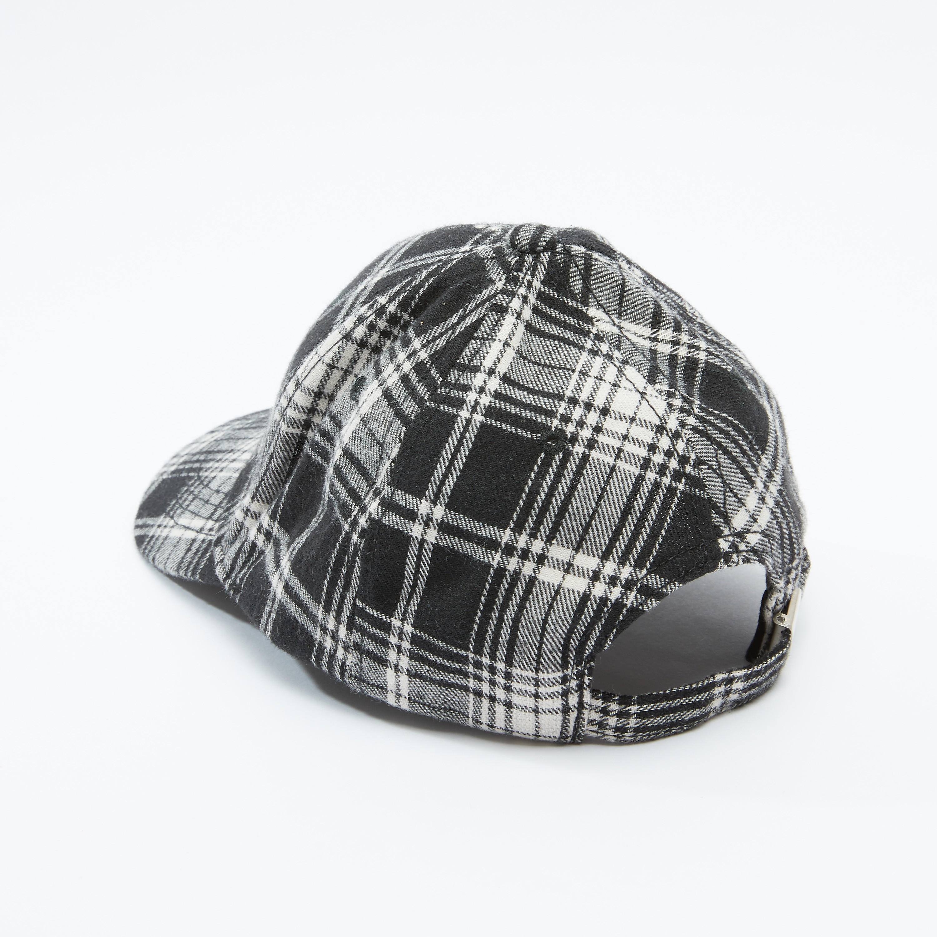 Chequered Cap with Plate Buckle Closure-men-caps-image-3
