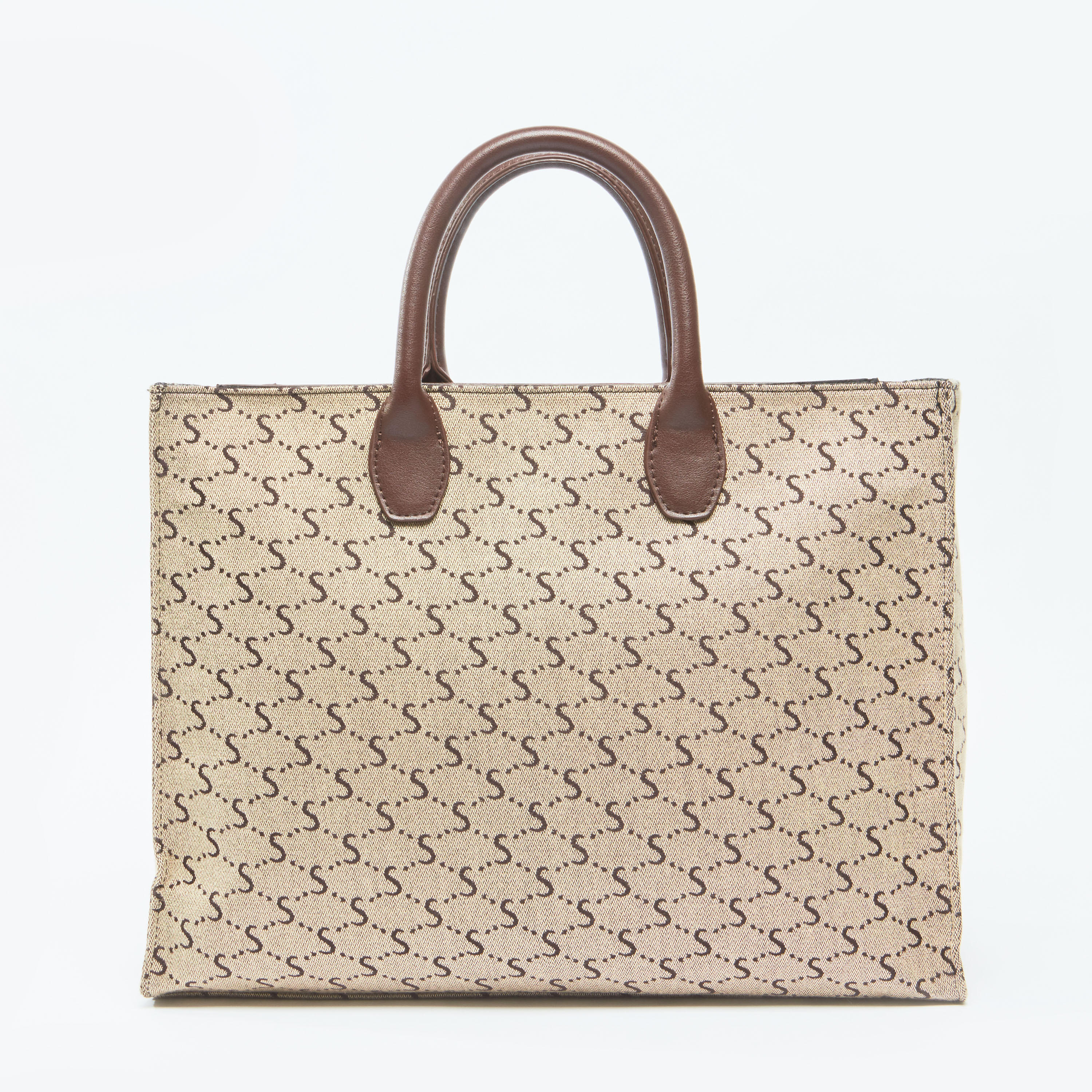 Printed Tote Bag with Twin Handles-women-bagsandwallets-handbags-image-1