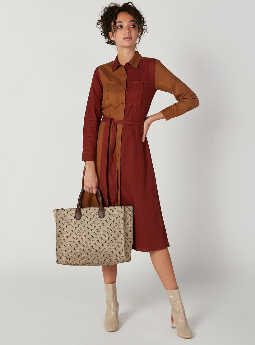 Printed Tote Bag with Twin Handles-women-bagsandwallets-handbags-image-2