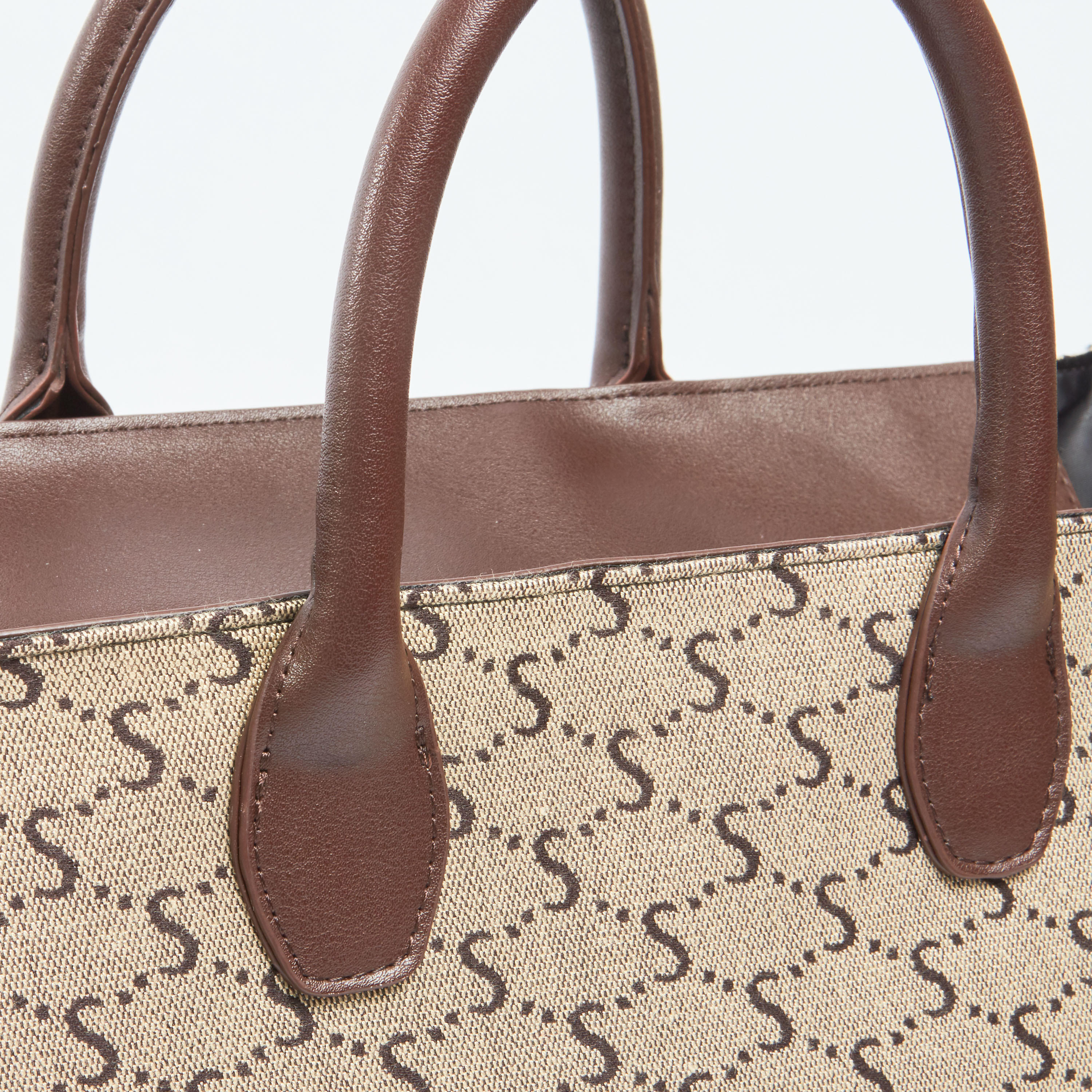 Printed Tote Bag with Twin Handles-women-bagsandwallets-handbags-image-4