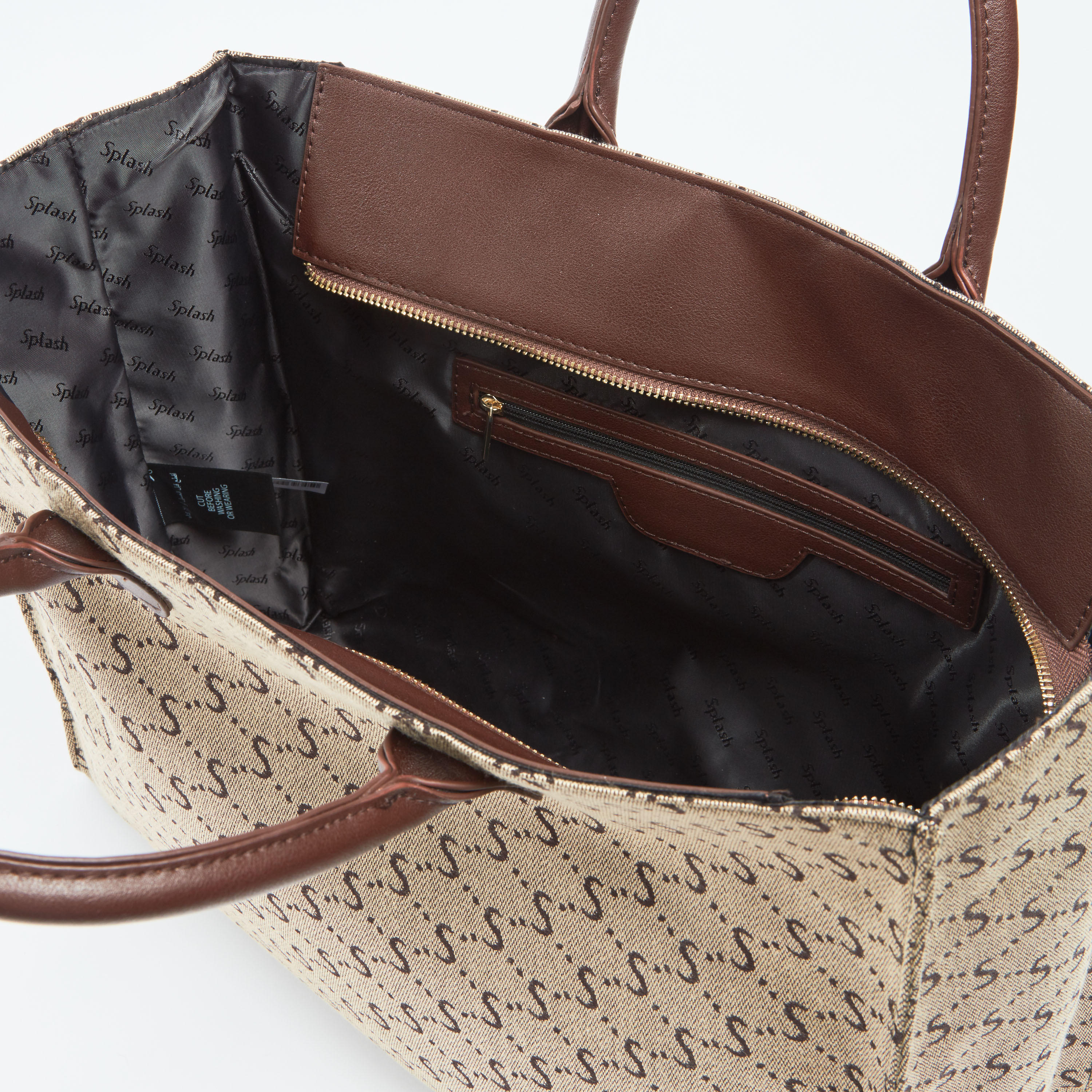 Printed Tote Bag with Twin Handles-women-bagsandwallets-handbags-image-5
