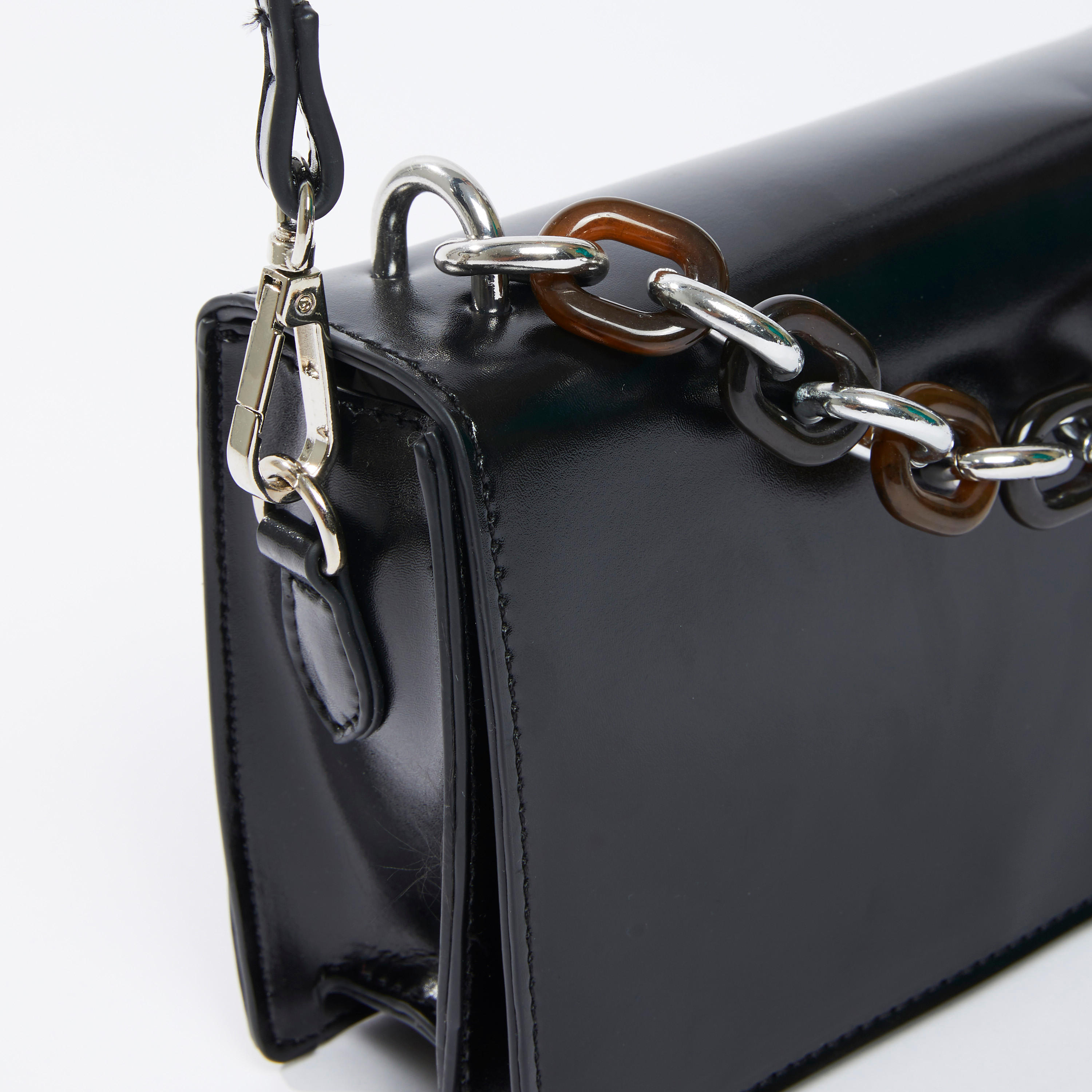 Plain Satchel Bag with Adjustable Strap and Magnetic Snap Closure-women-bagsandwallets-handbags-image-3