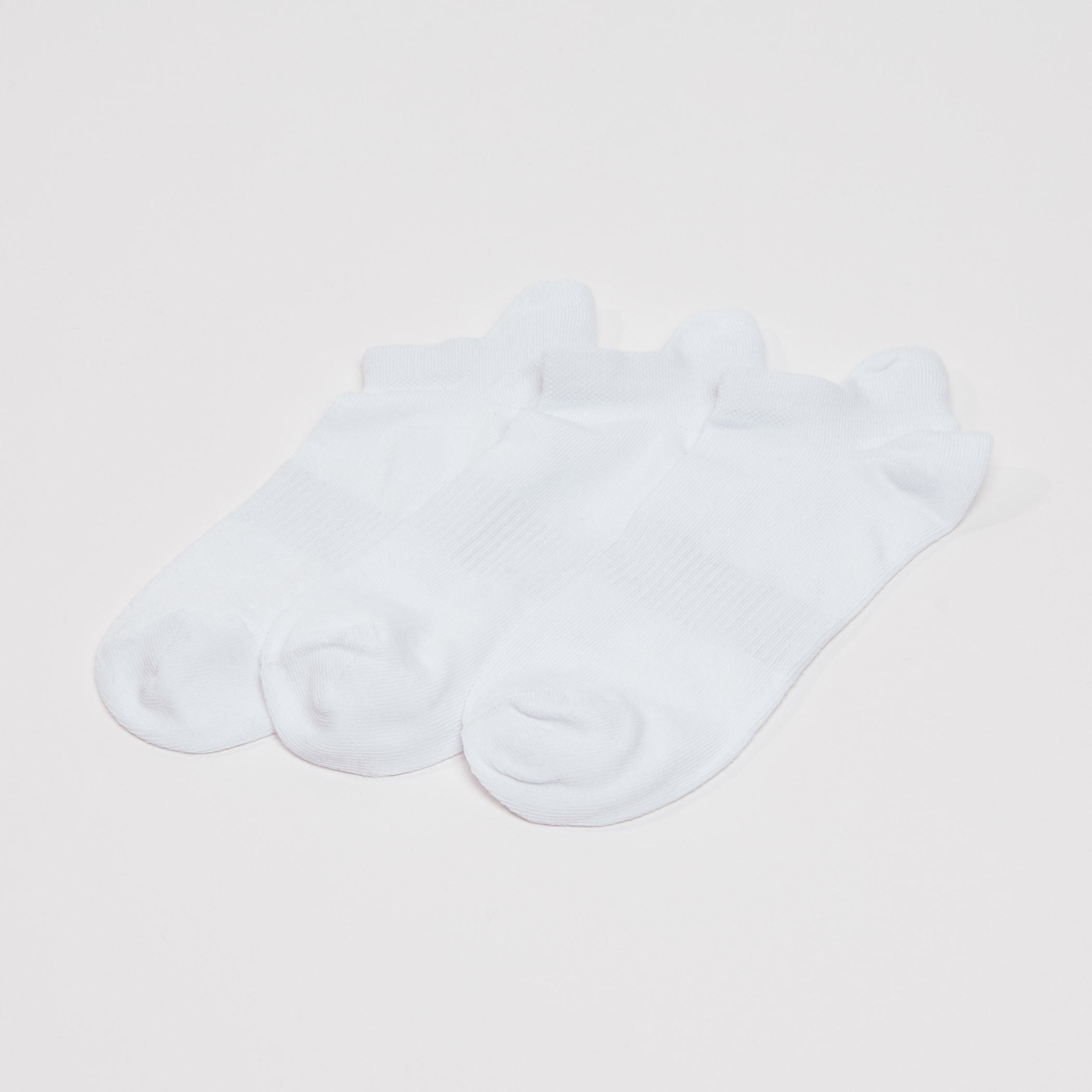 جوارب سادة بطول الكاحل بحوّاف أساور - طقم من 3 أزواج-men-socks-image-1