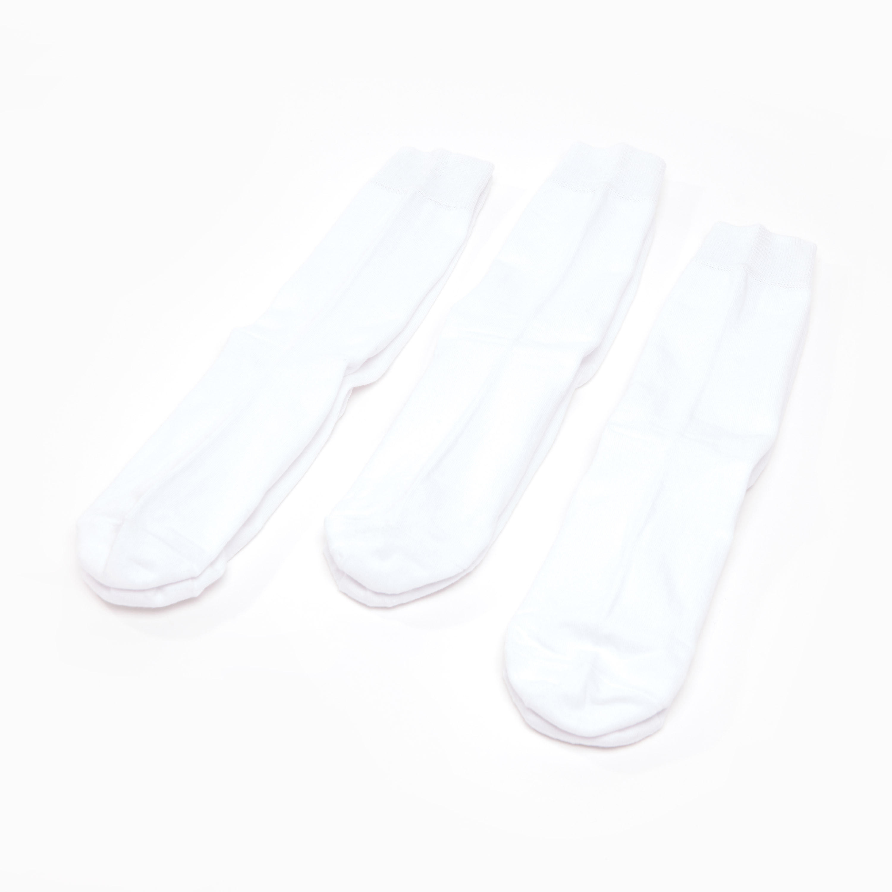 جوارب سادة بطول أعلى الكاحل بحواف أساور - طقم من 3 أزواج-men-socks-image-1