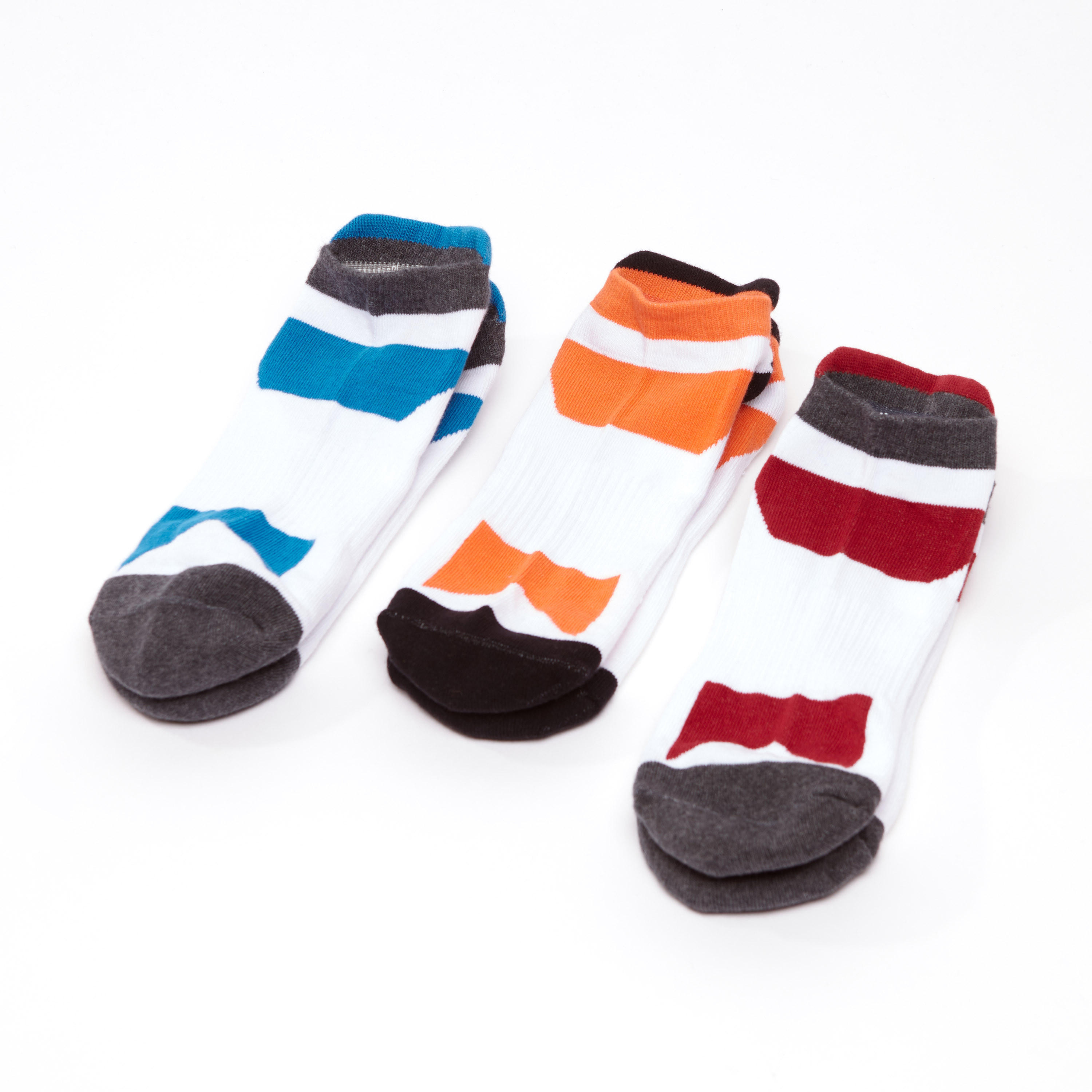جوارب بارزة الملمس بطول الكاحل بحوّاف أساور - طقم من 3 أزواج-men-socks-image-3
