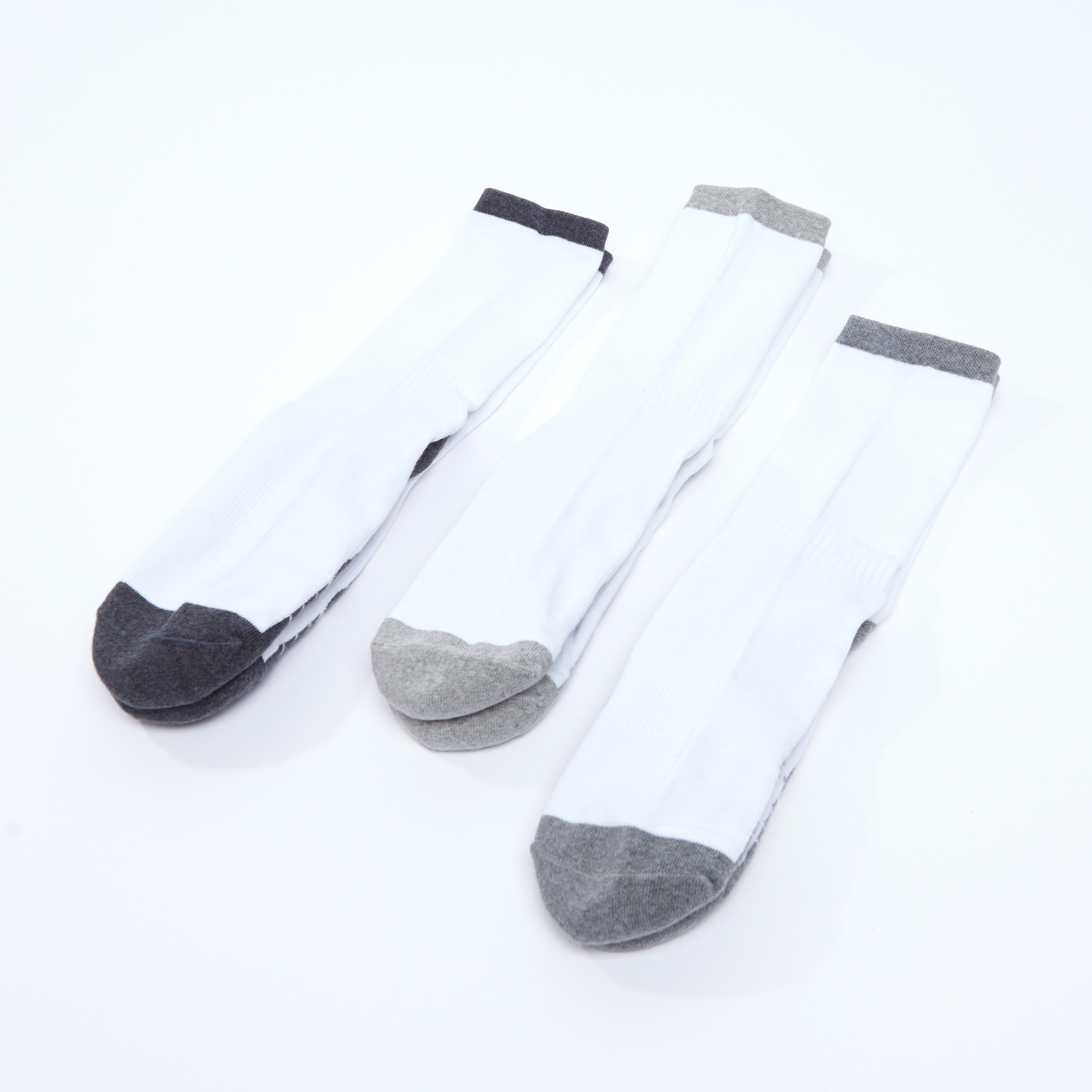Set of 3 - Textured Crew Length Socks with Ribbed Hem-men-socks-image-1