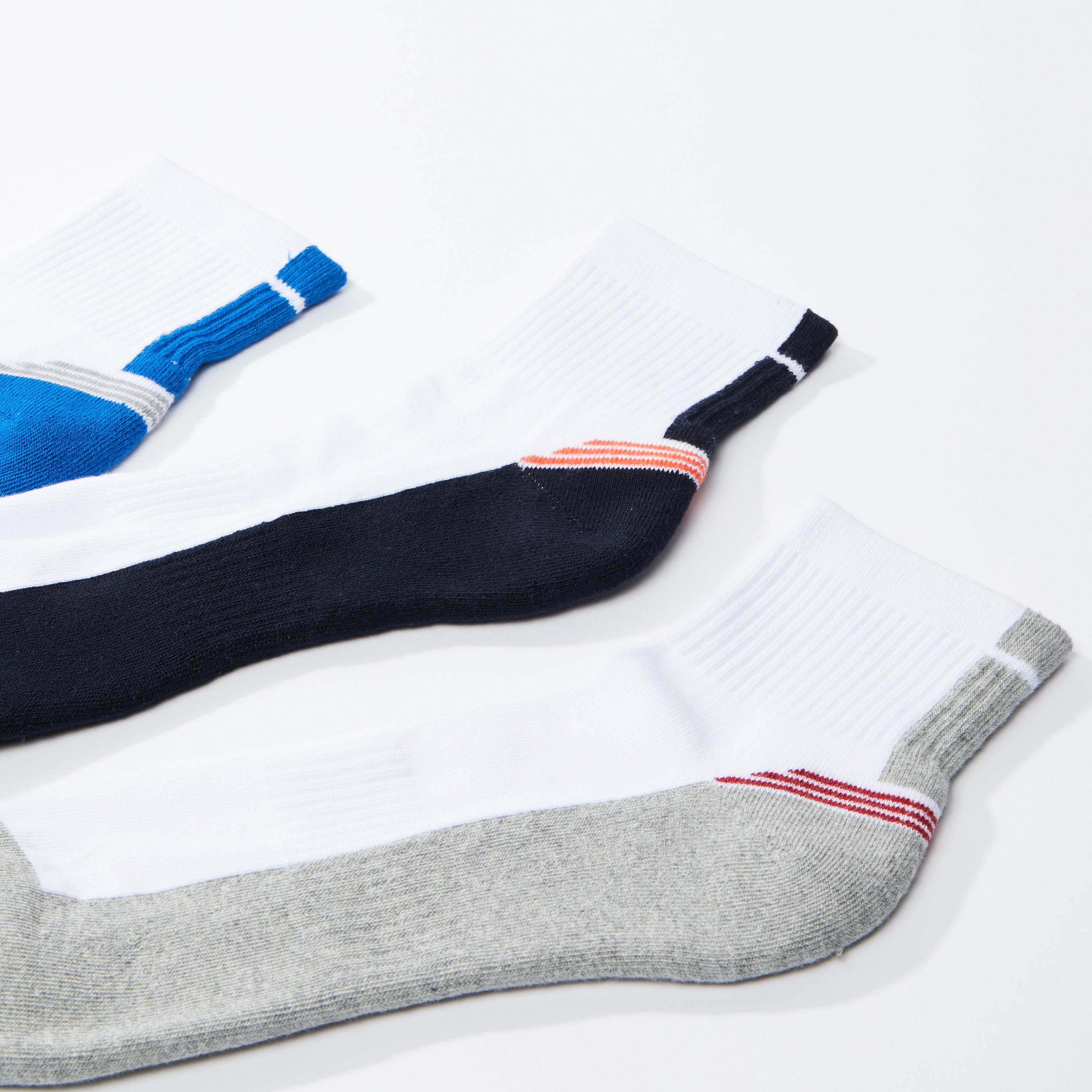 جوارب بارزة الملمس بطول الكاحل بحوّاف أساور - طقم من 3 أزواج-men-socks-image-2