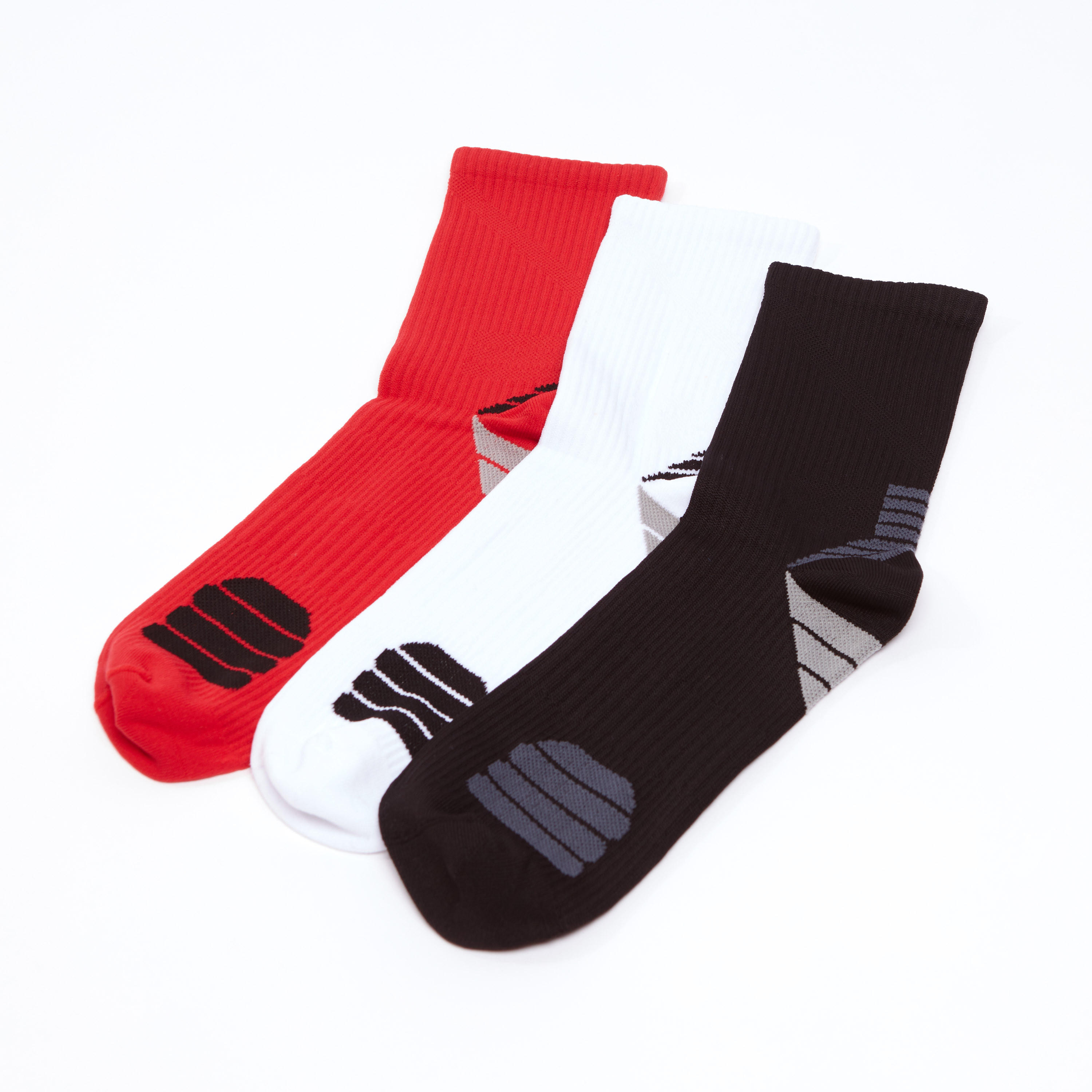 جوارب قطنية بارزة الملمس بطول متوسط - طقم من 3 أزواج-men-socks-image-1