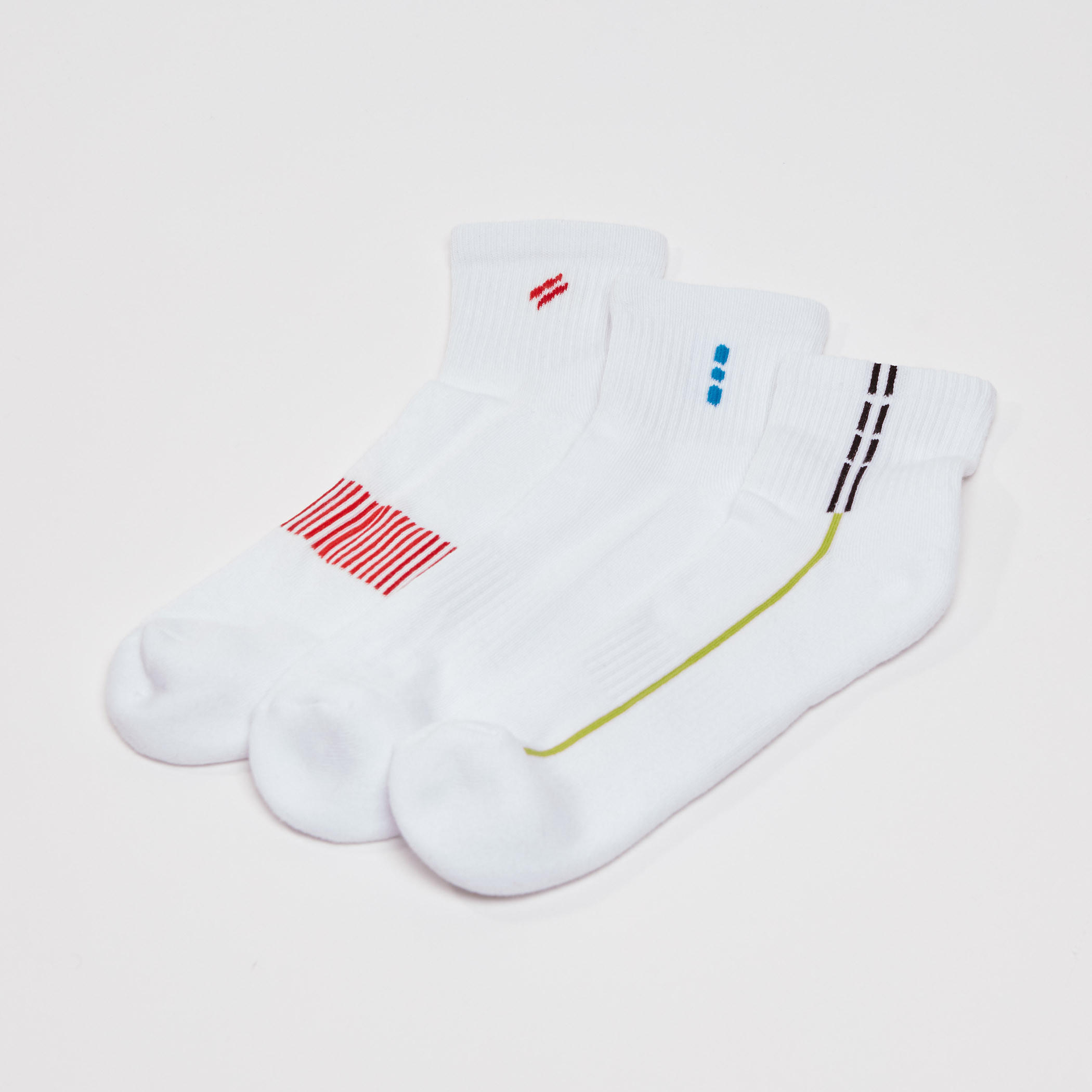 جوارب بارزة الملمس بطول الكاحل بحواف مضلّعة - طقم من 3 أزواج-men-socks-image-1