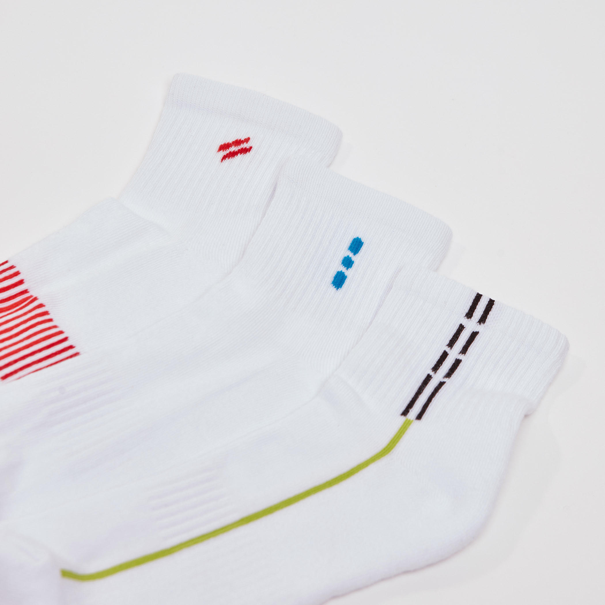 جوارب بارزة الملمس بطول الكاحل بحواف مضلّعة - طقم من 3 أزواج-men-socks-image-2