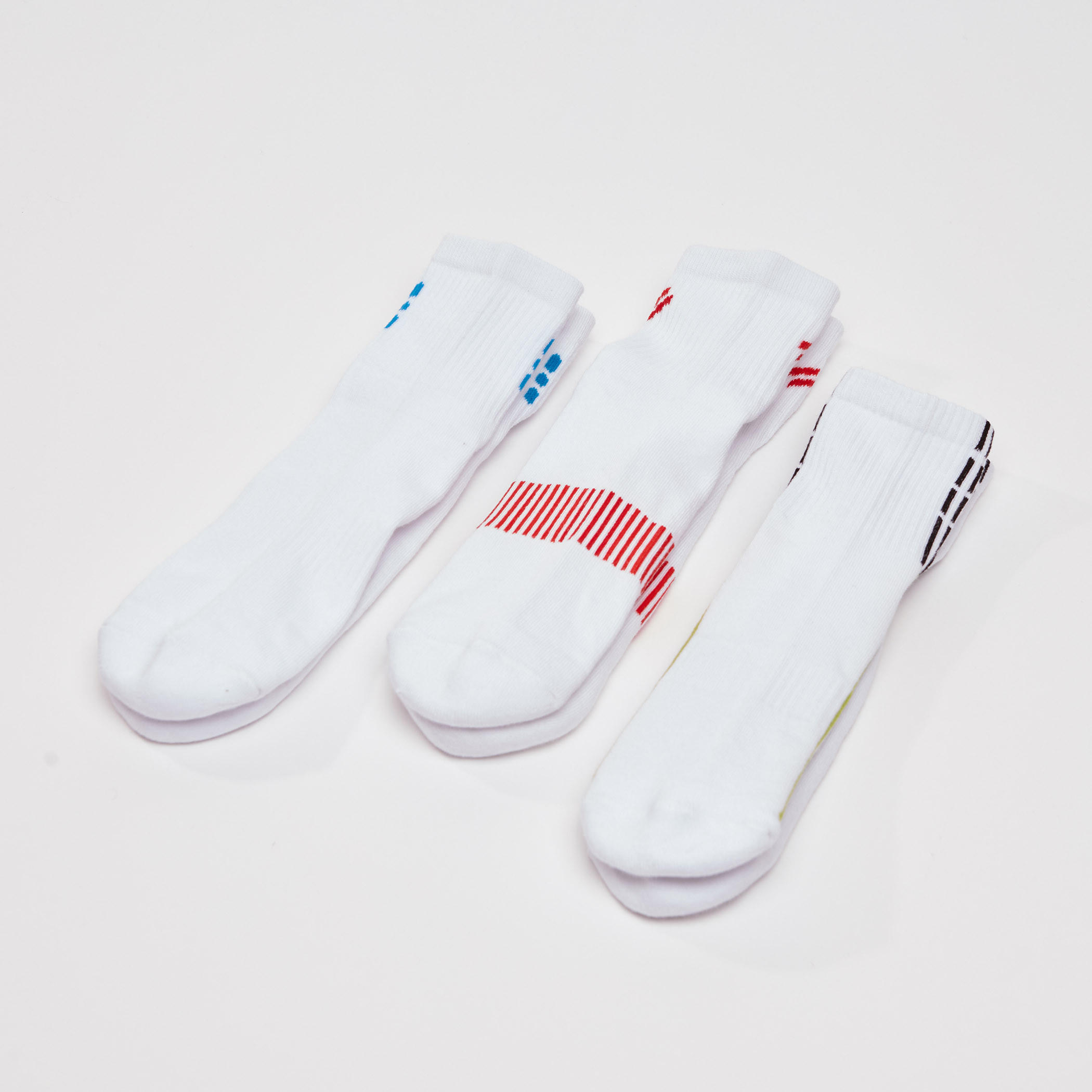 جوارب بارزة الملمس بطول الكاحل بحواف مضلّعة - طقم من 3 أزواج-men-socks-image-3