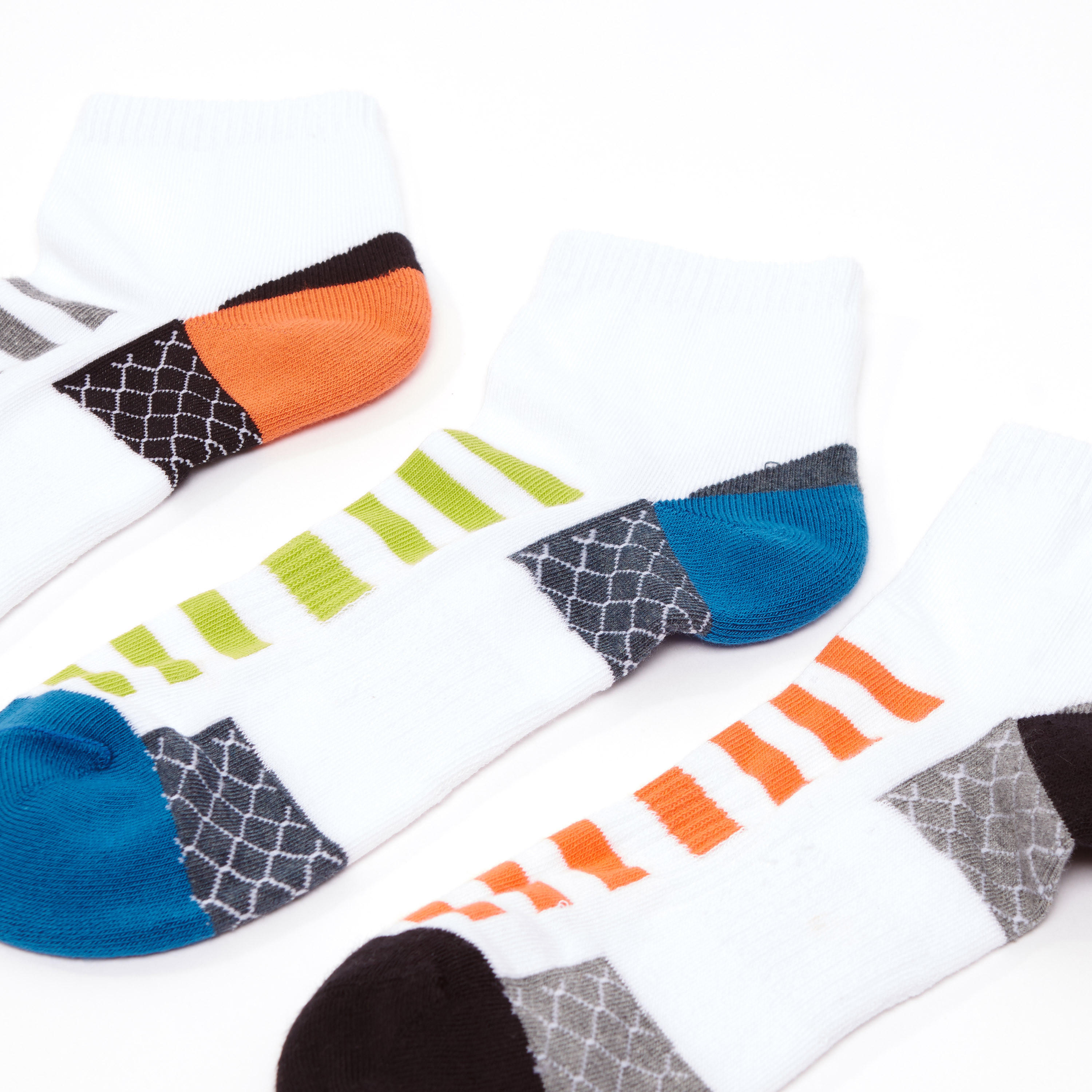جوارب بطول الكاحل بحواف مضلّعة وطبعات - طقم من 3 أزواج-men-socks-image-2