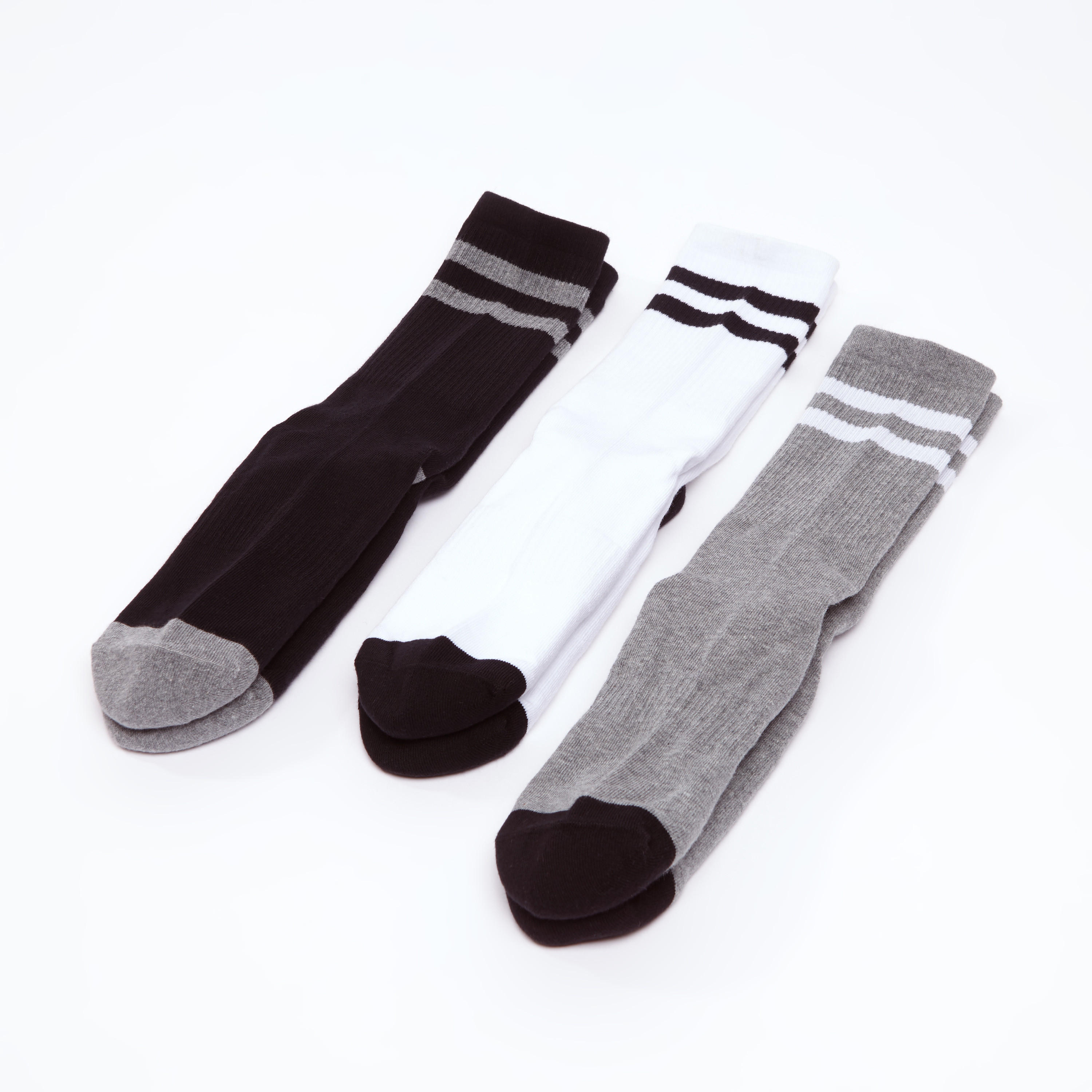جوارب قطنية بطول ربلة الساق بارزة الملمس - طقم من 3 أزواج-men-socks-image-3