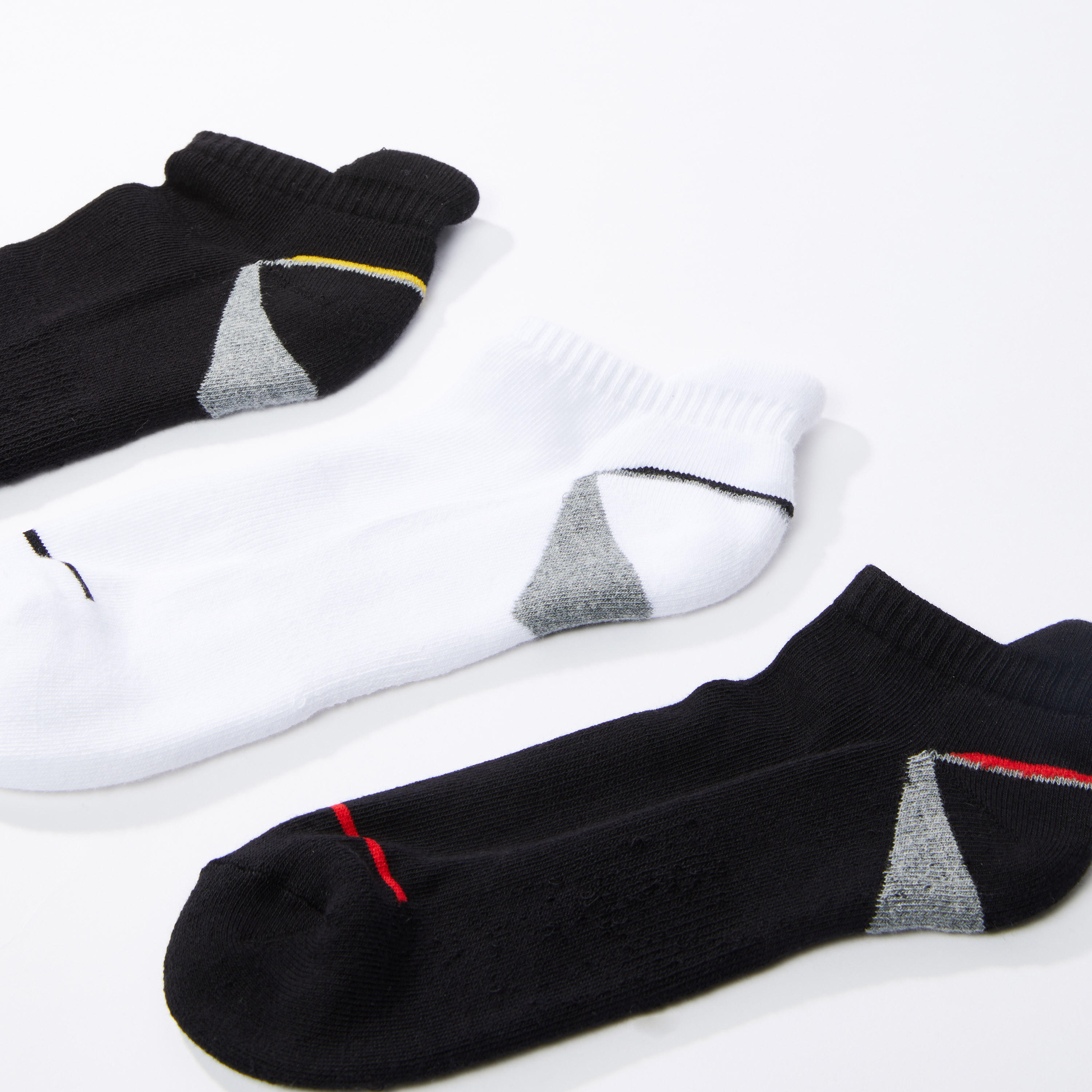جوارب بارزة الملمس بطول الكاحل بحواف مضلّعة - طقم من 3 أزواج-men-socks-image-2