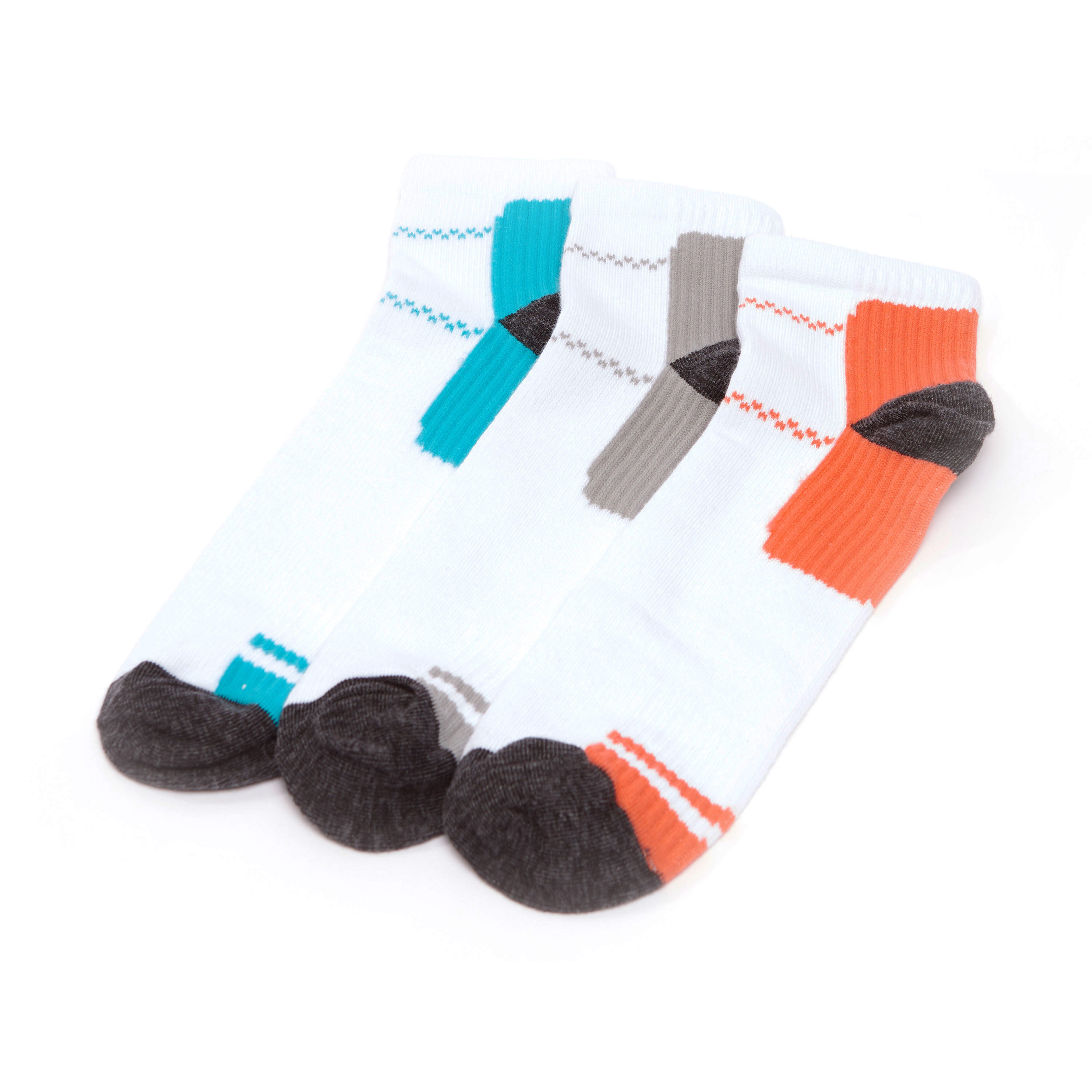 جوارب بارزة الملمس بطول الكاحل بحواف مضلّعة - طقم من 3 أزواج-men-socks-image-1