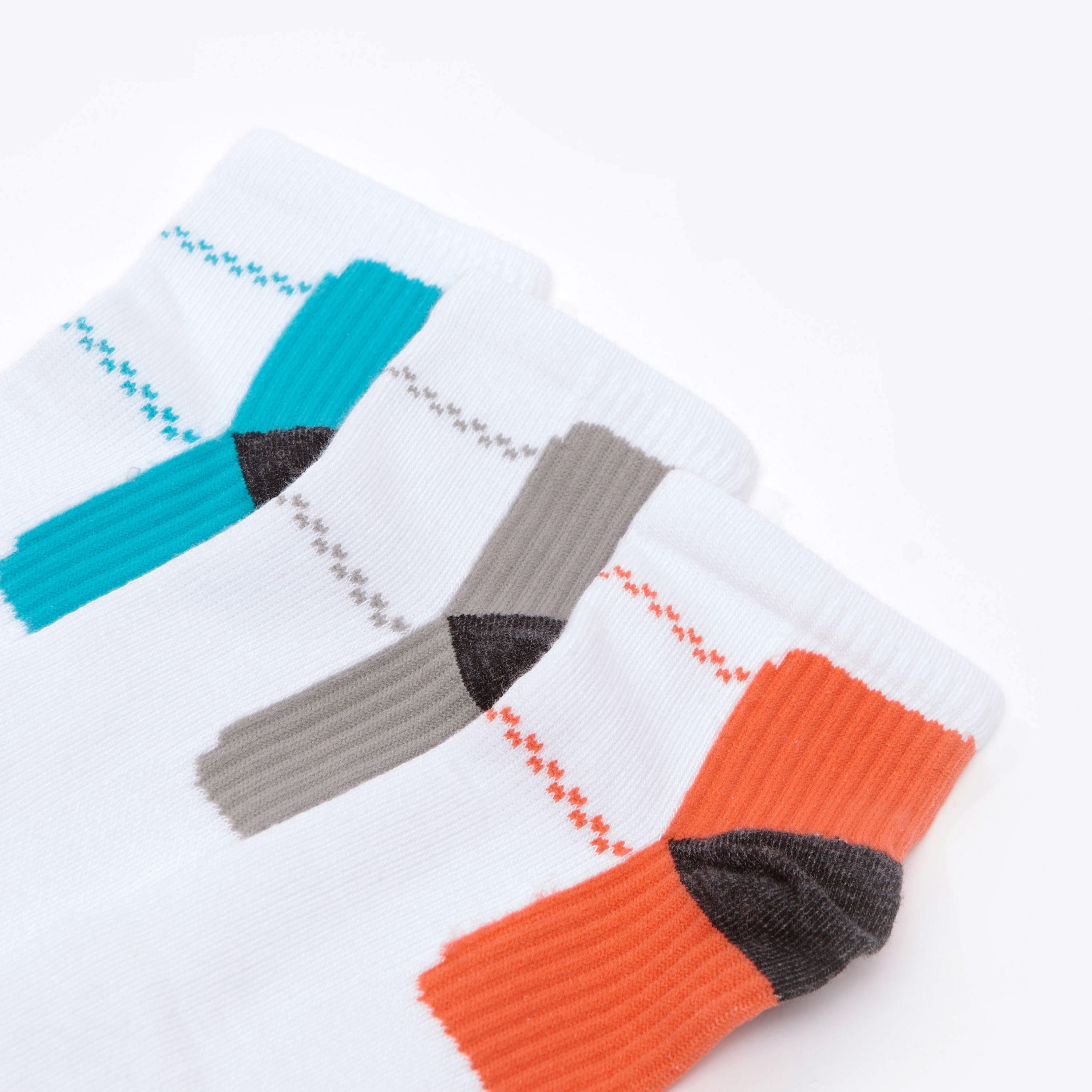 جوارب بارزة الملمس بطول الكاحل بحواف مضلّعة - طقم من 3 أزواج-men-socks-image-2