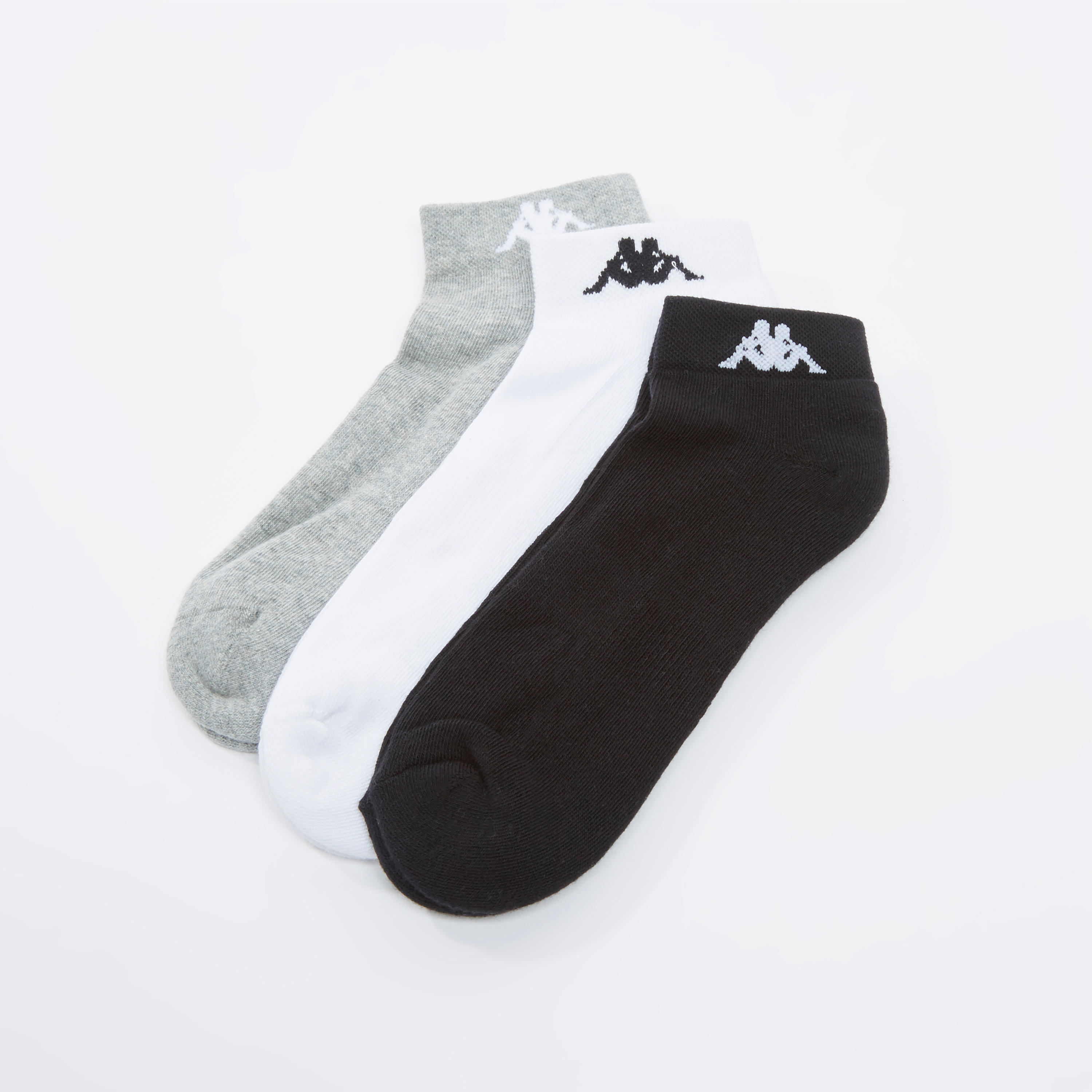جوارب مطرّزة بطول الكاحل بحواف مطّاطية من كابا - طقم من 3 أزواج-men-socks-image-1