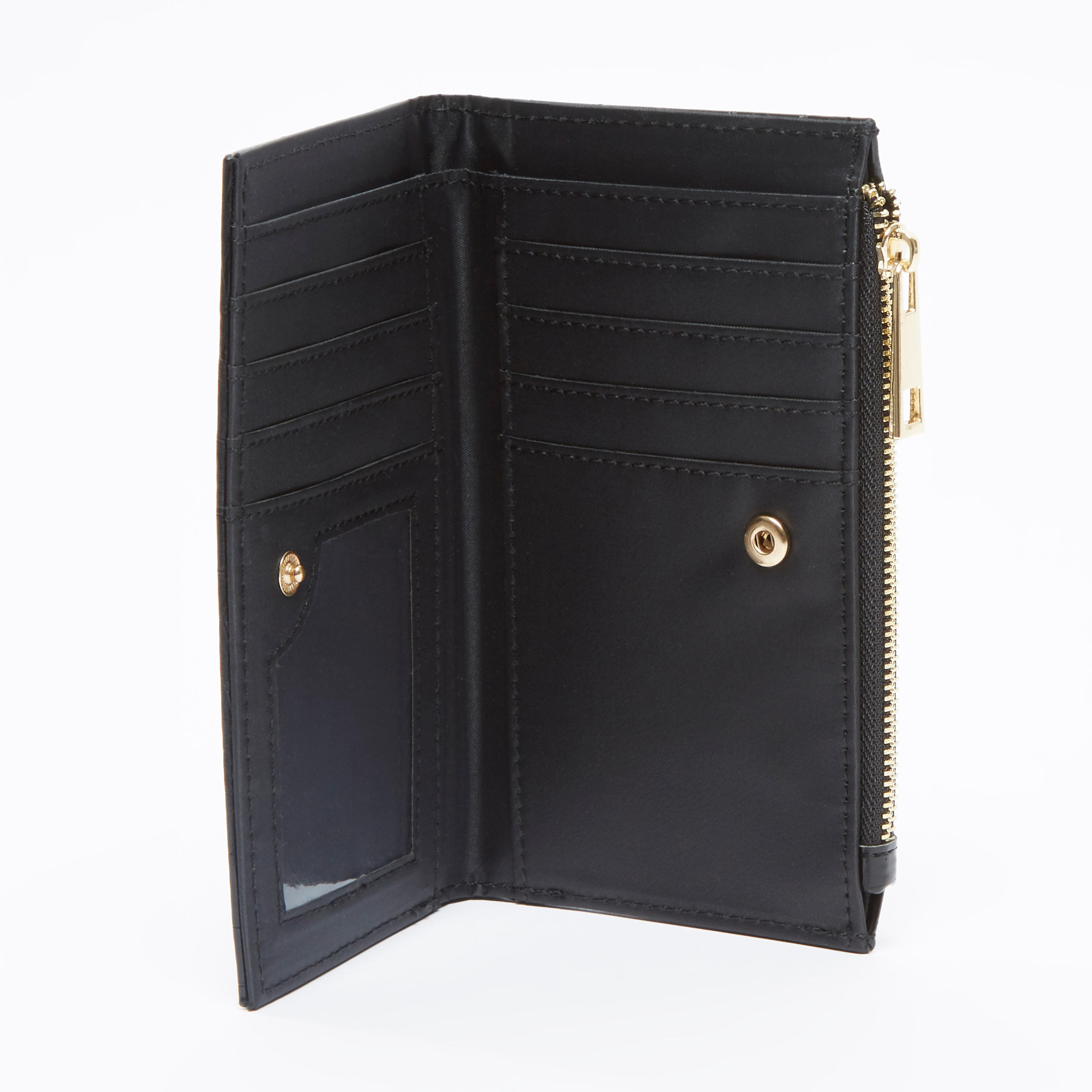 محفظة بارزة الملمس بسحّاب إغلاق وفتحات متعددة للبطاقات-women-bagsandwallets-wallets-image-2
