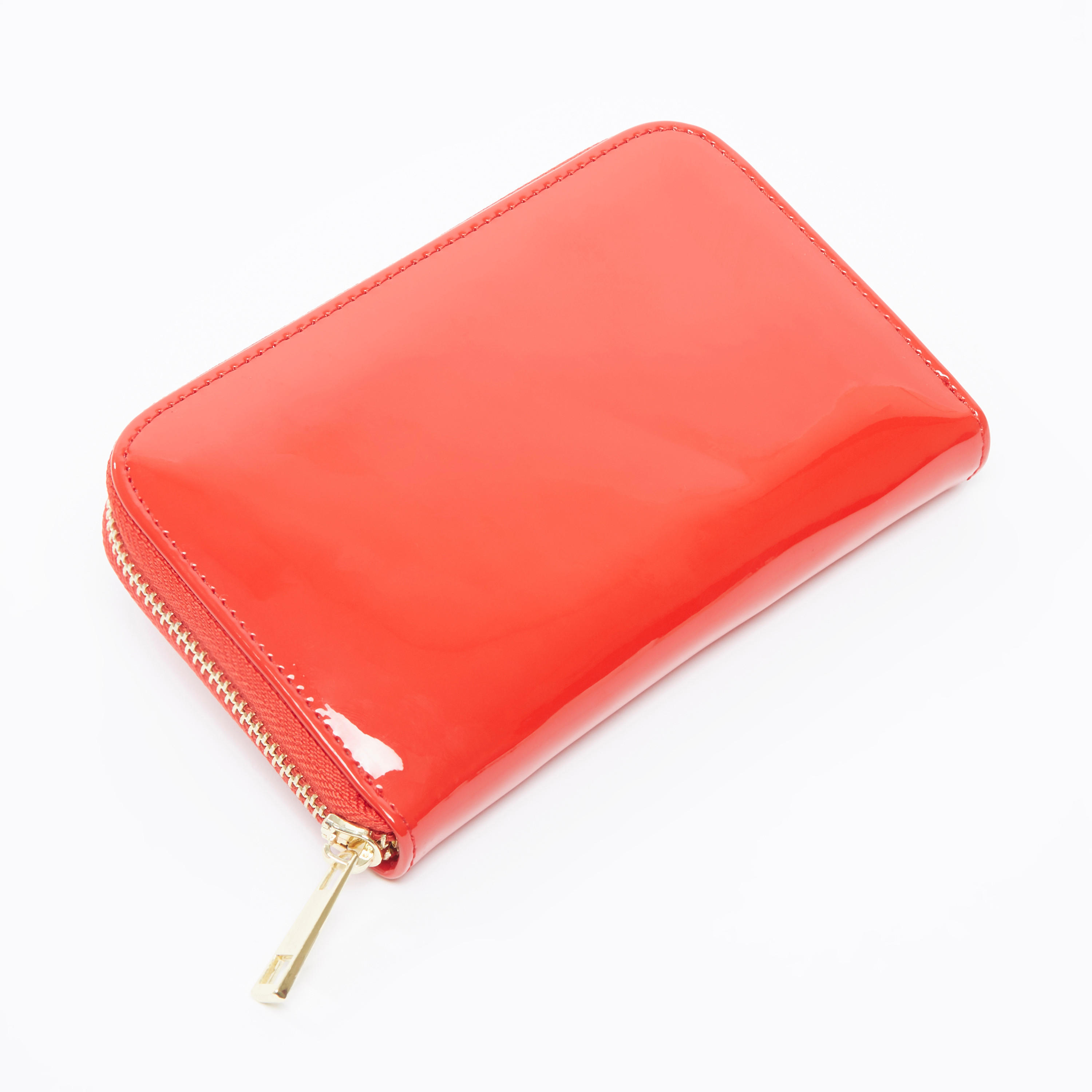 محفظة طويلة لامعة بسحّاب إغلاق وفتحات متعددة للبطاقات-women-bagsandwallets-wallets-image-1