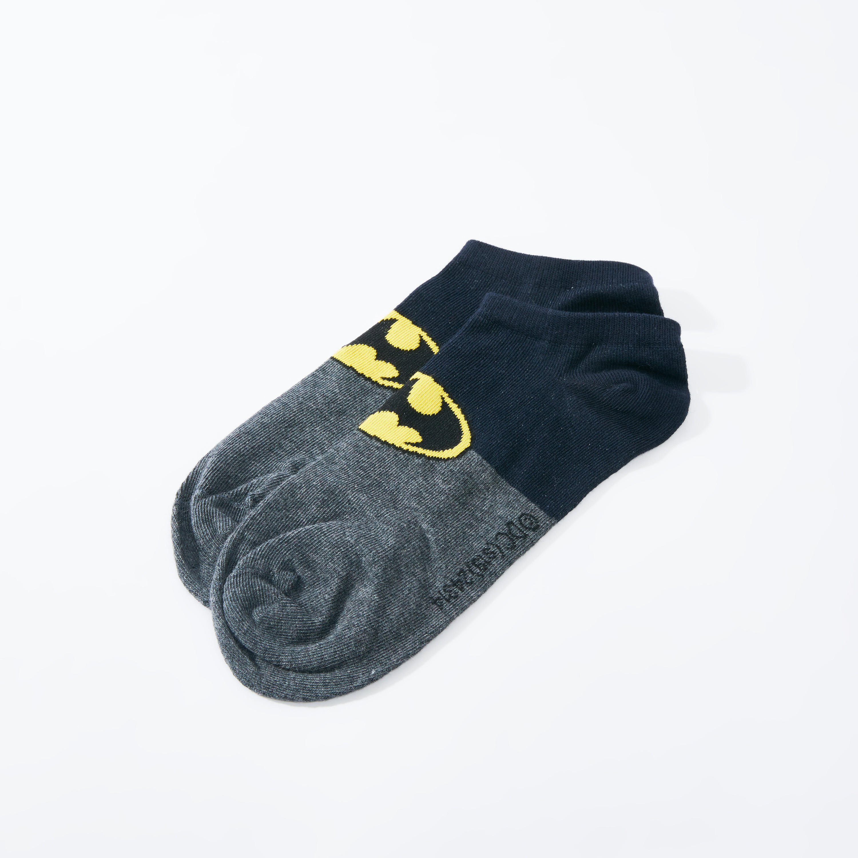 جوارب بطول الكاحل بحواف أساور وطبعات باتمان-men-socks-image-1