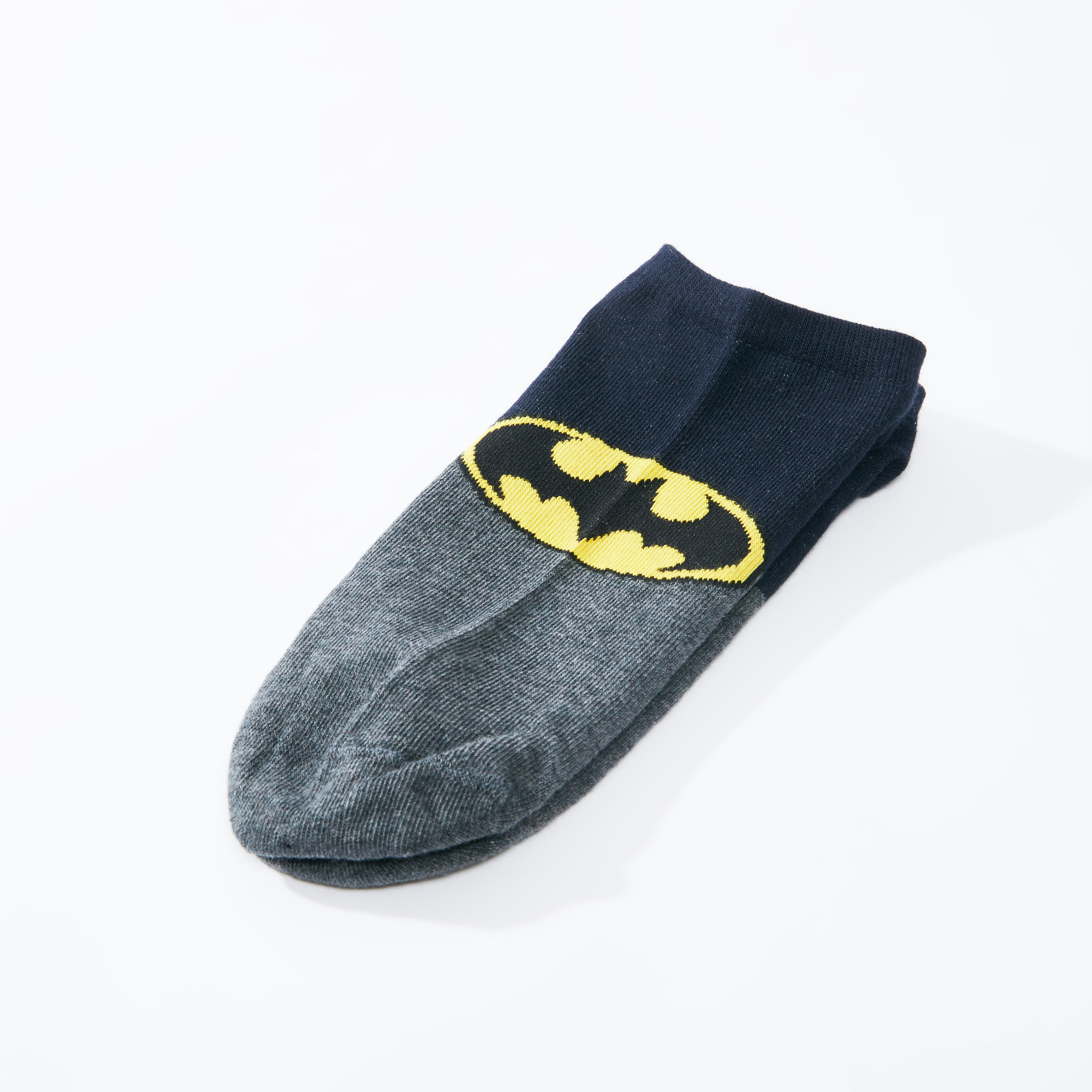 جوارب بطول الكاحل بحواف أساور وطبعات باتمان-men-socks-image-3