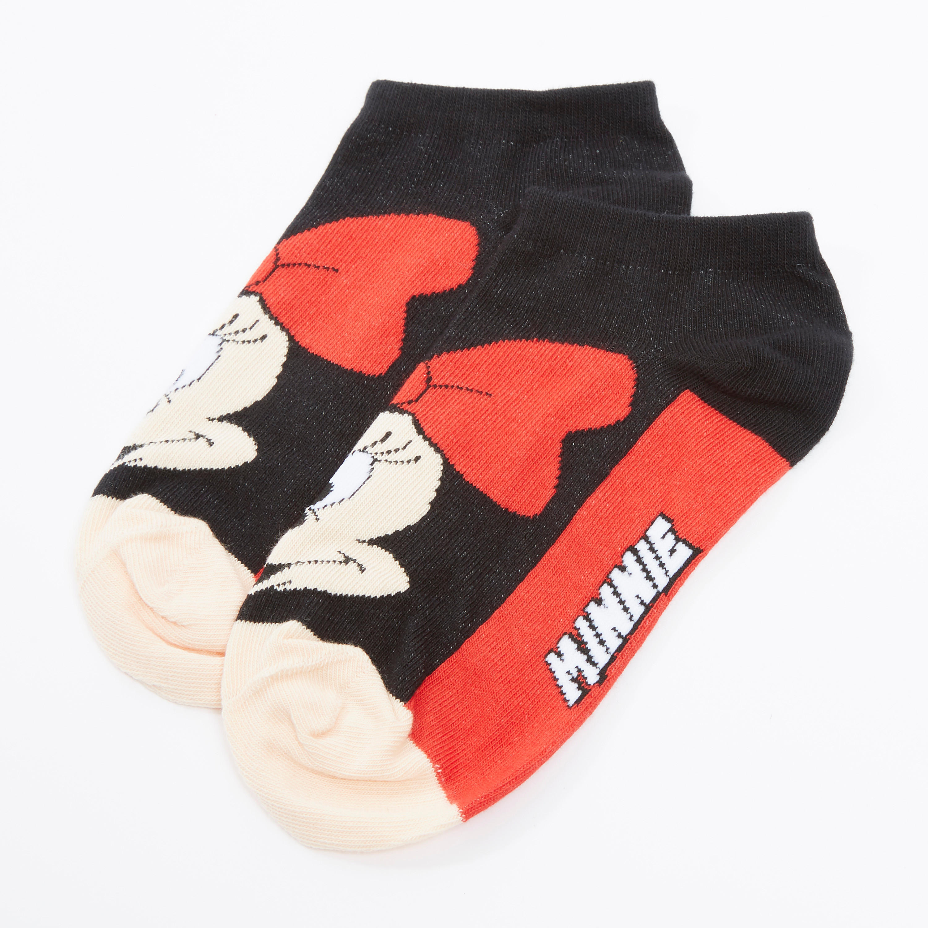 جوارب بطول الكاحل بحوّاف مضلّعة وطبعات ميني ماوس-women-socksandstockings-image-3