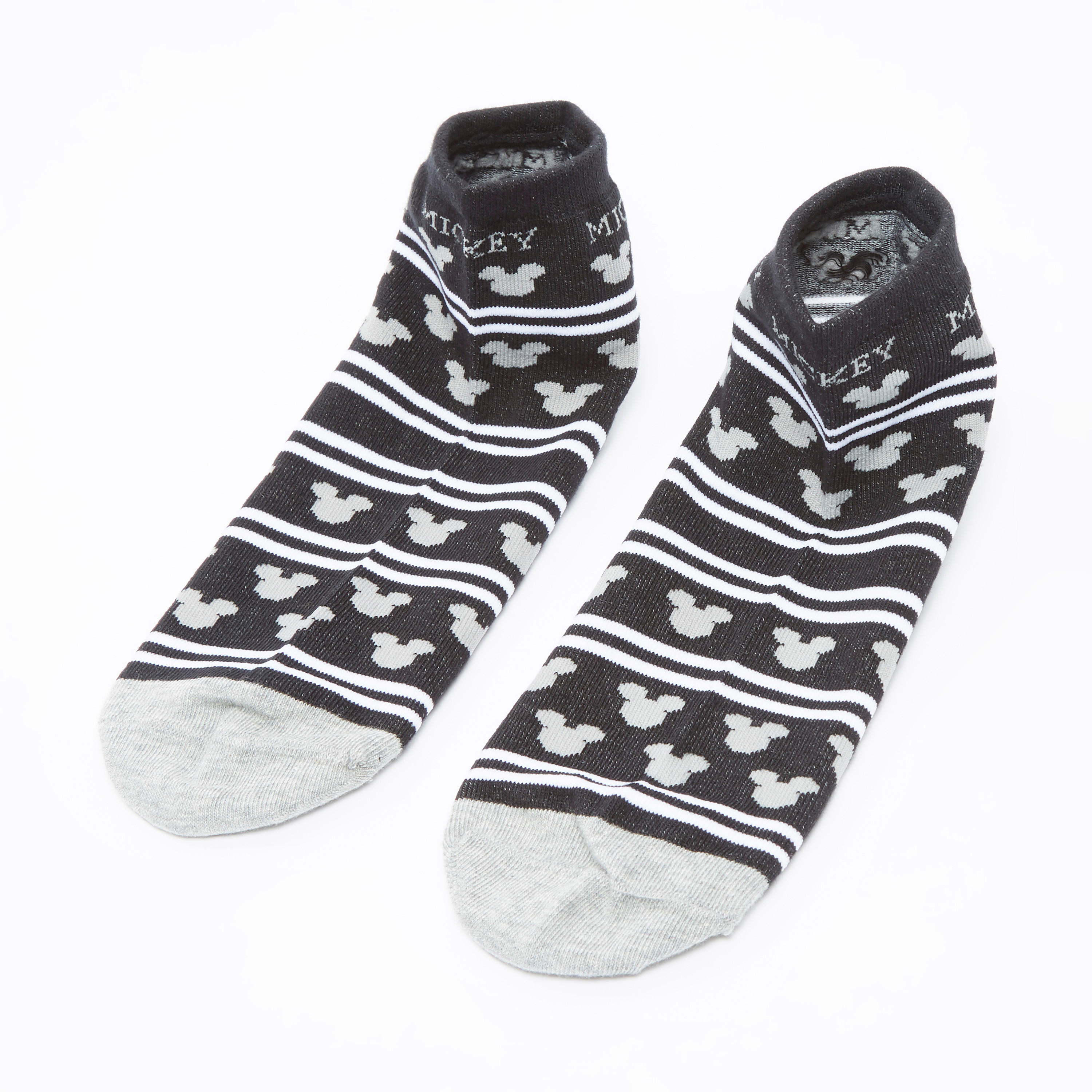 جوارب بطول الكاحل بحواف مطّاطية وطبعات ميكي ماوس-women-socksandstockings-image-1