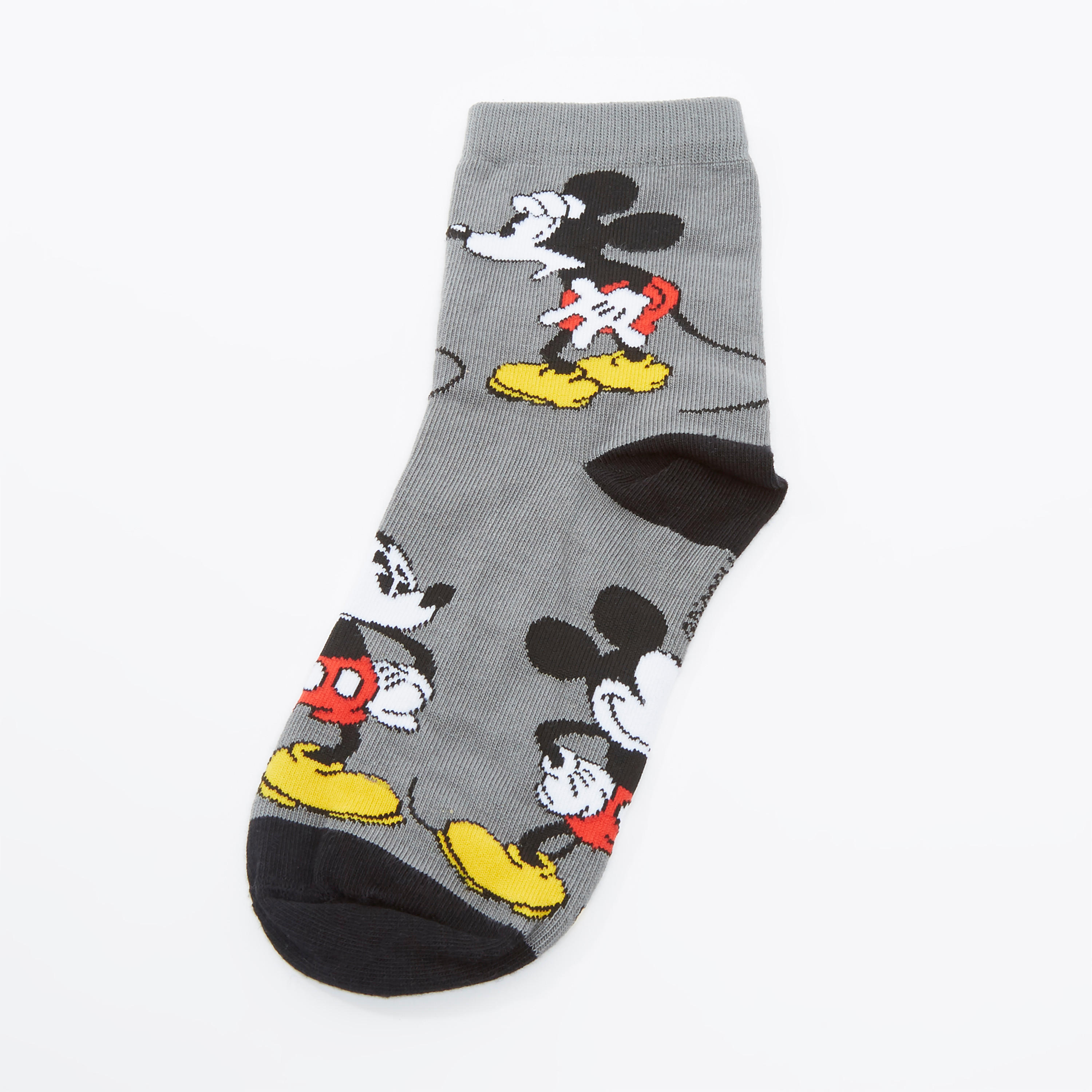 Mickey Mouse Printed Ankle Length Socks-women-socksandstockings-image-1