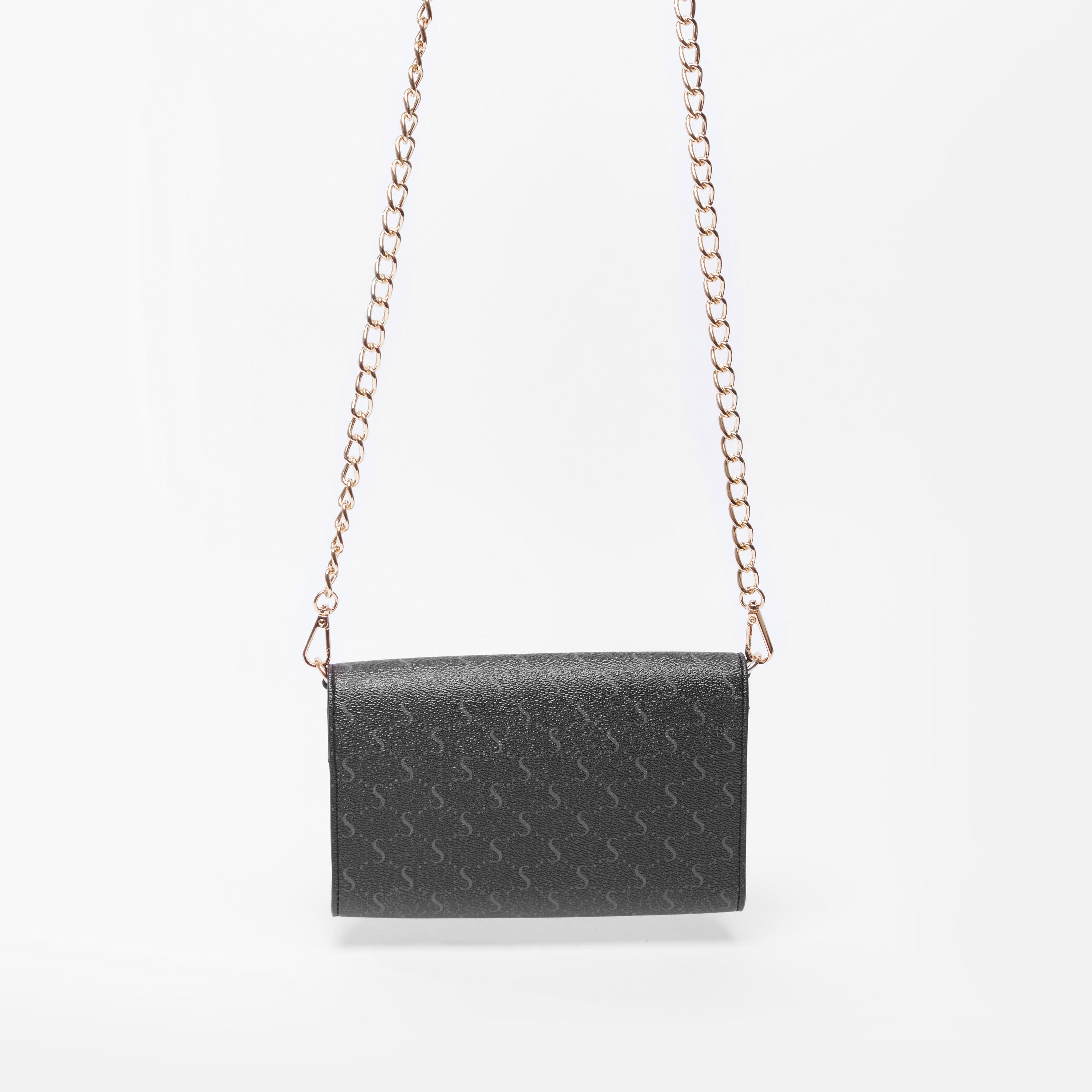 شنطة كروس بودي بارزة الملمس بسلسلة ميتاليك وزر إغلاق مغناطيسي-women-bagsandwallets-handbags-image-3