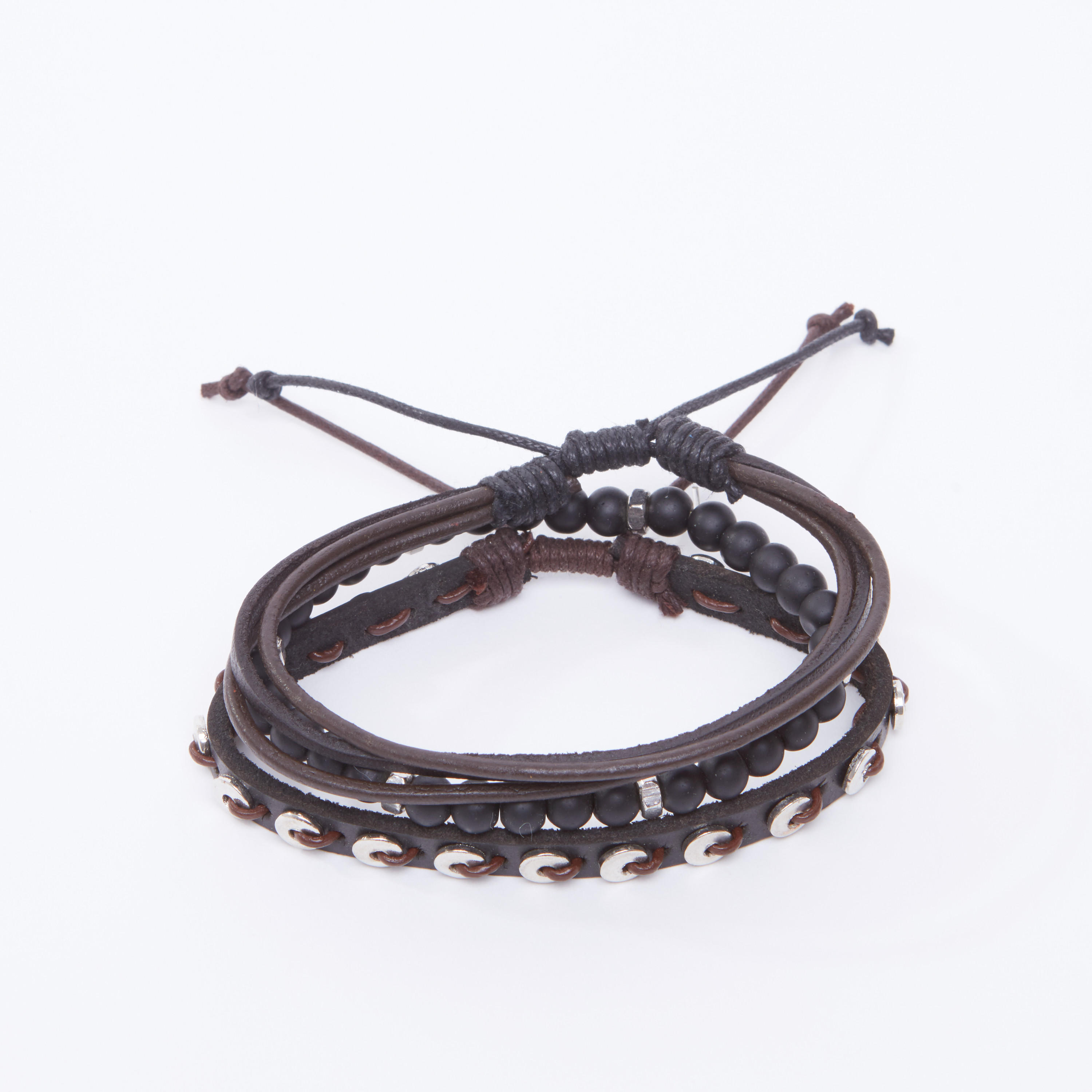 اساور مزينة - طقم من 3 قطع-men-watchesandjewellery-bracelets-image-1