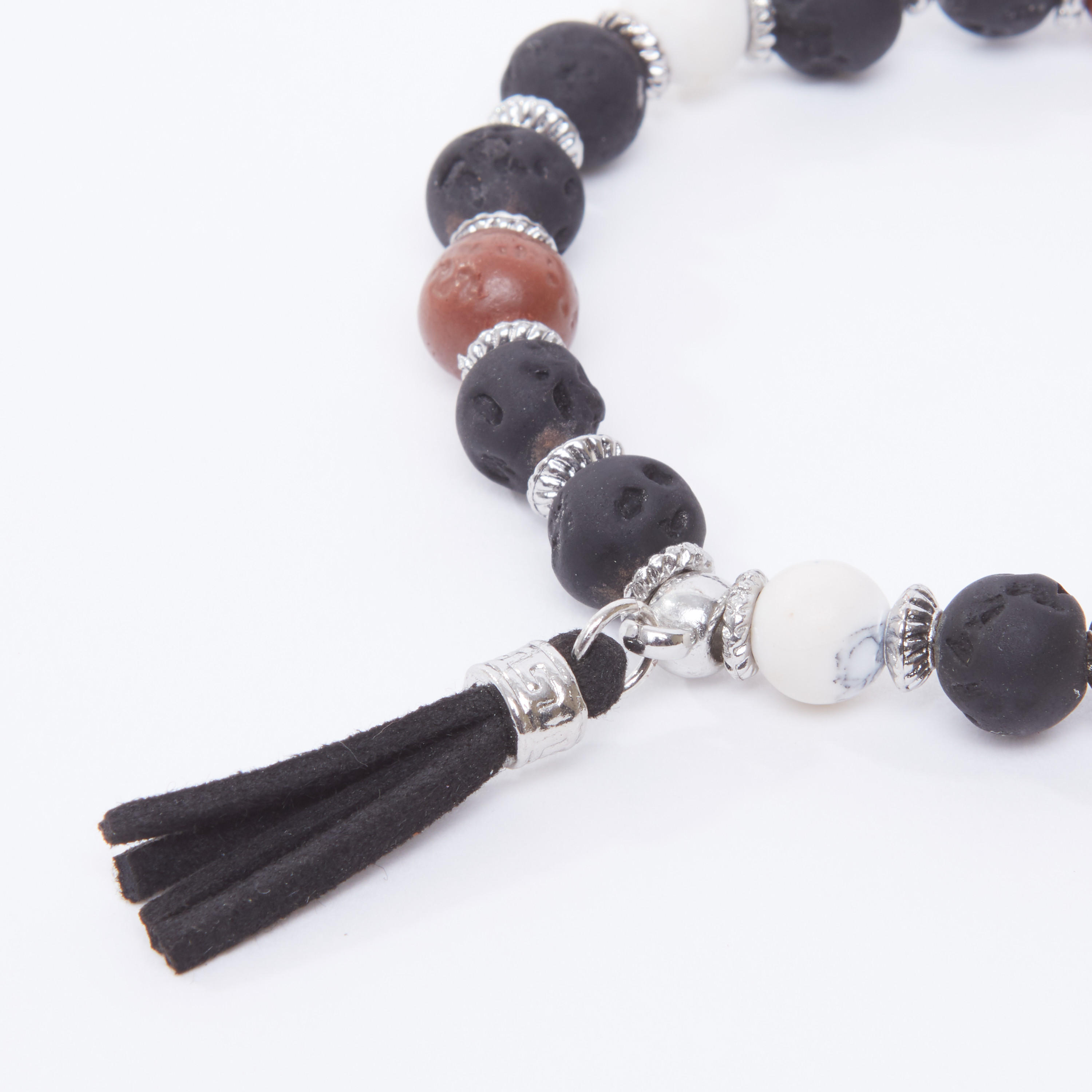 Beaded Bracelet with Tassel Detail-men-watchesandjewellery-bracelets-image-3