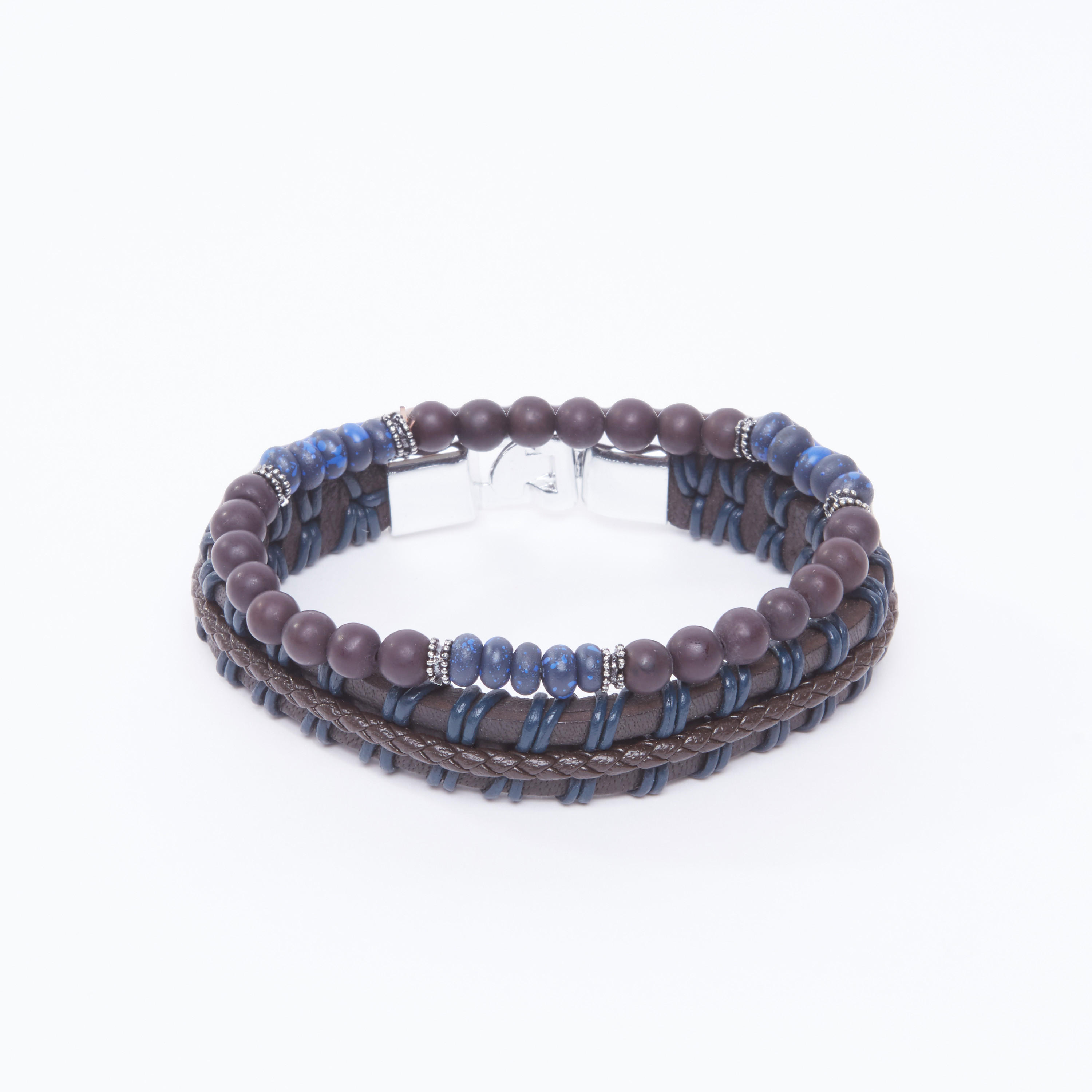 اساور مزينة بالخرز - طقم من قطعتين-men-watchesandjewellery-bracelets-image-1